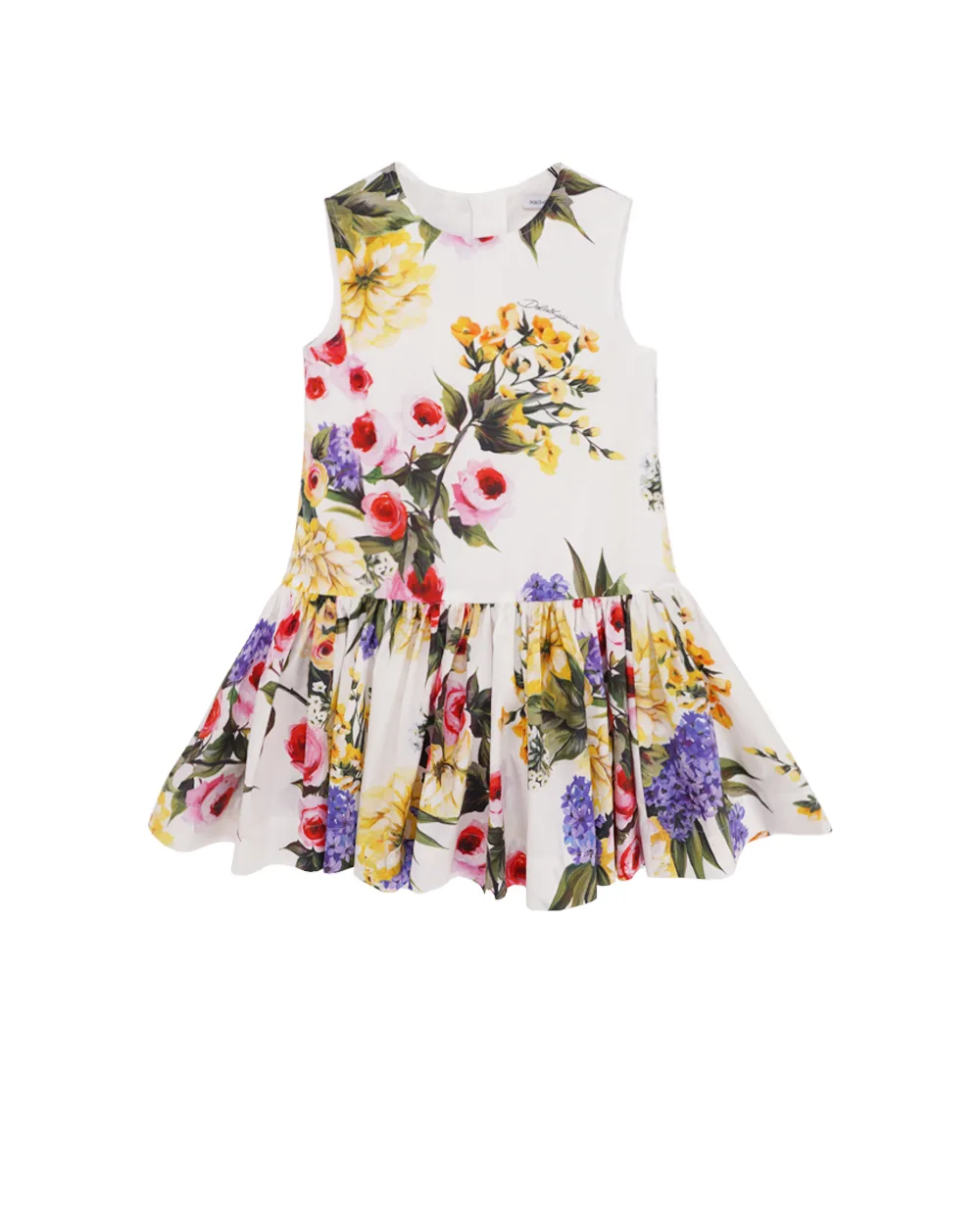 Детское платье Dolce&Gabbana Kids L53DH9-HS5Q5-S, белый цвет • Купить в интернет-магазине Kameron