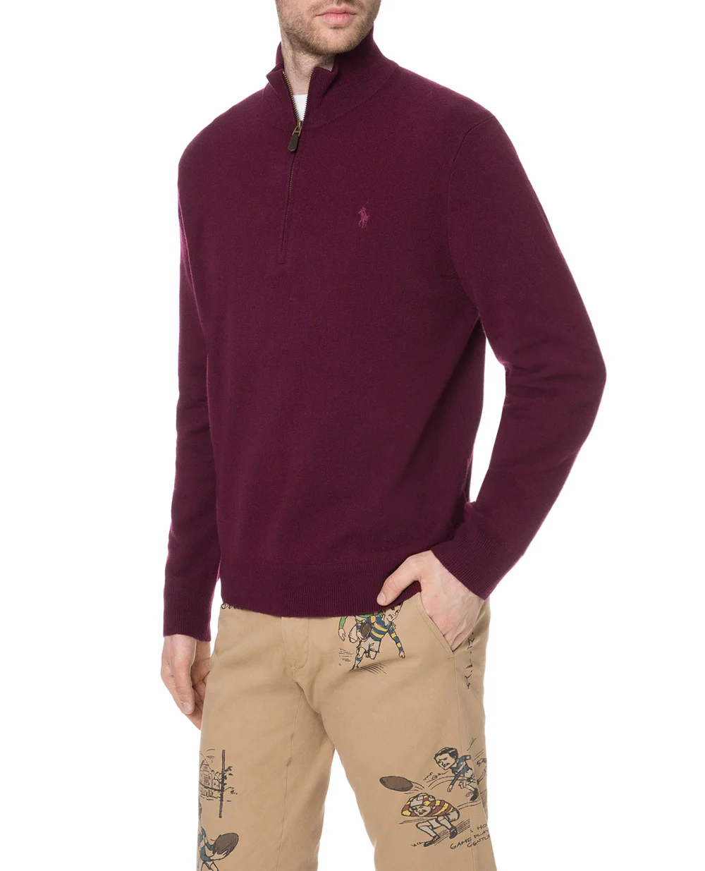 Шерстяной джемпер Polo Ralph Lauren 723053009, бордовый цвет • Купить в интернет-магазине Kameron
