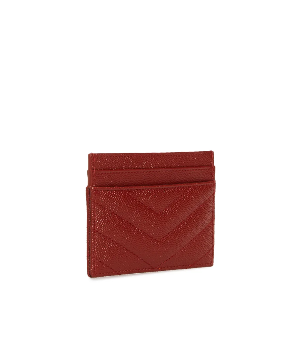 Кожаная визитница Saint Laurent 423291-BOW01-, красный цвет • Купить в интернет-магазине Kameron