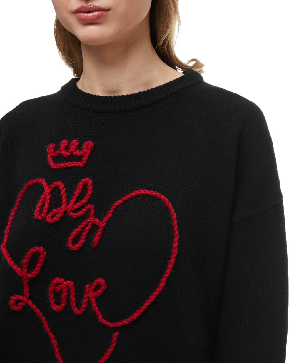 Шерстяной свитер Dolce&Gabbana FX200Z-JAVZD, черный цвет • Купить в интернет-магазине Kameron