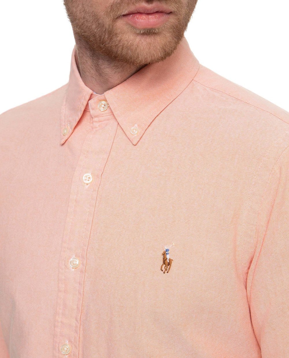 Рубашка Slim Fit Polo Ralph Lauren 710784299013, оранжевый цвет • Купить в интернет-магазине Kameron