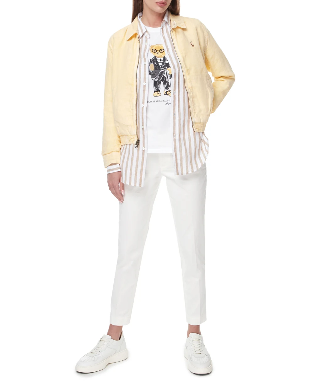 Льняная куртка Polo Ralph Lauren 211888260003, желтый цвет • Купить в интернет-магазине Kameron
