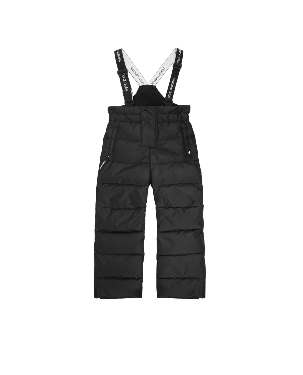 Детские  пуховые брюки Dolce&Gabbana Kids L4JPZ8-G7TSN-S-, черный цвет • Купить в интернет-магазине Kameron
