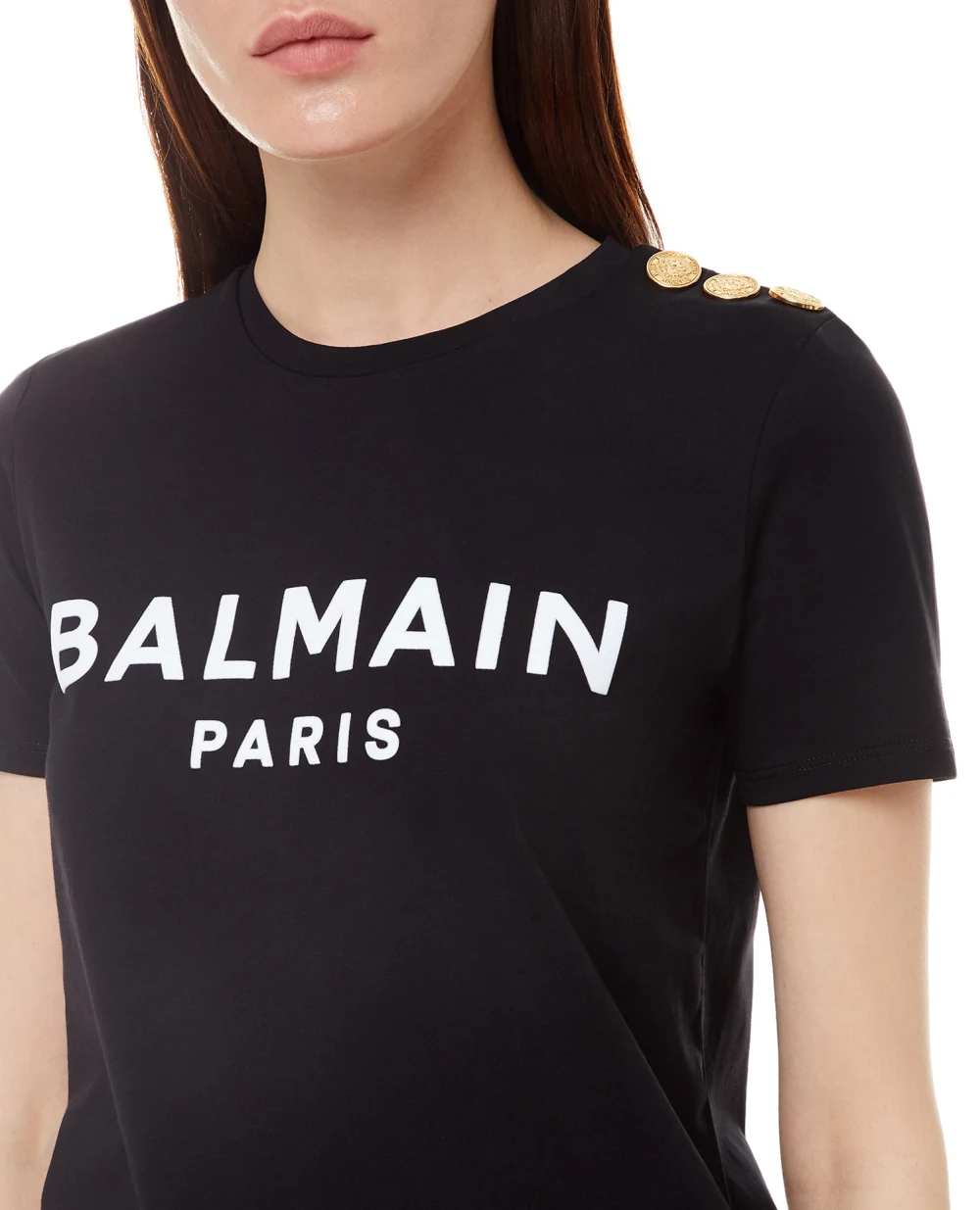 Футболка Balmain XF1EF005BB37, черный цвет • Купить в интернет-магазине Kameron