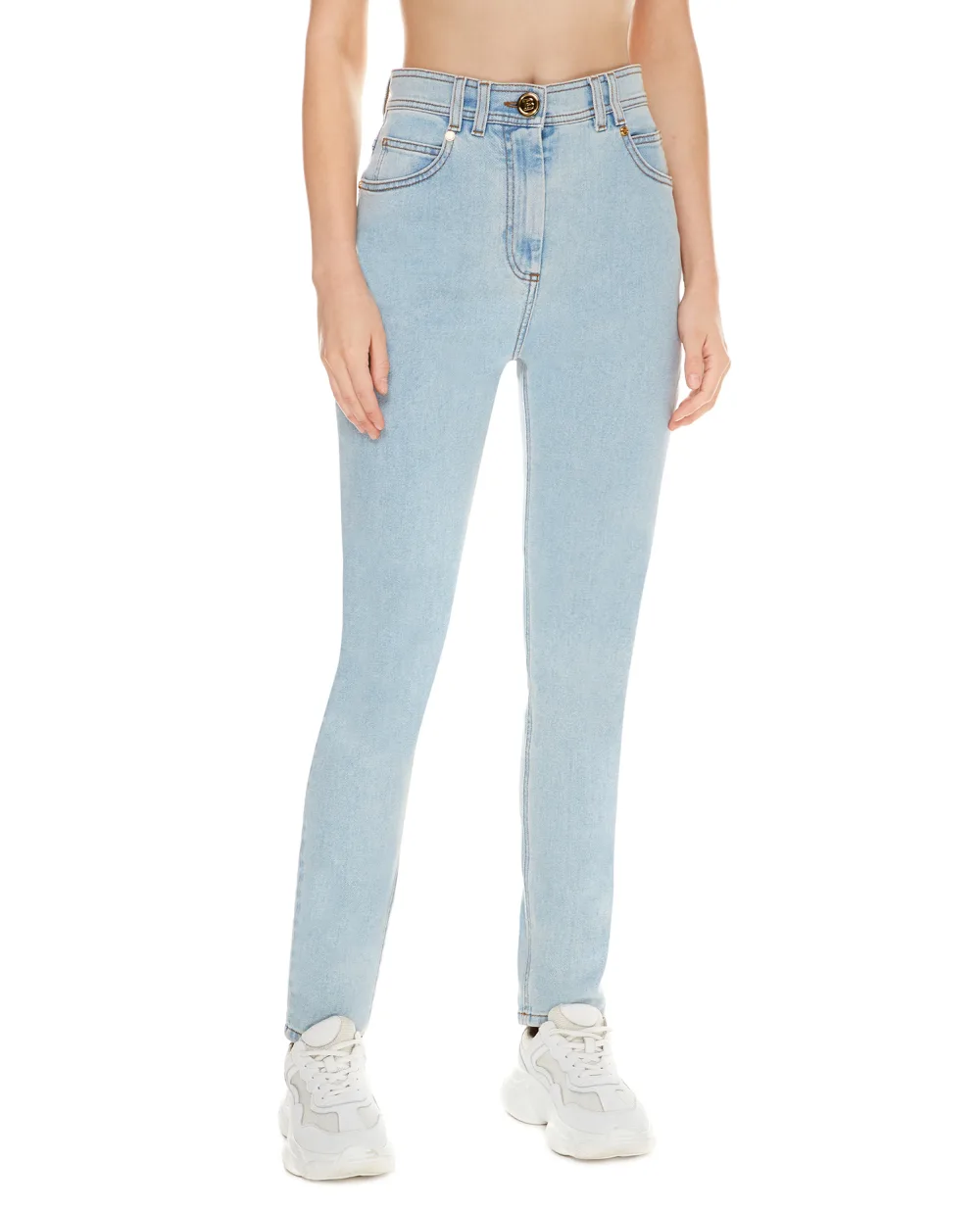Джинсы Balmain WF1MF000D138, голубой цвет • Купить в интернет-магазине Kameron