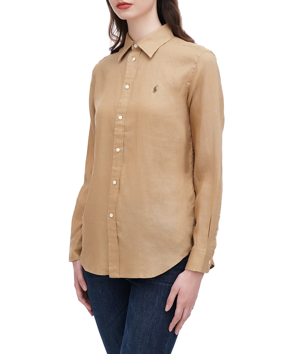 Льняная рубашка Polo Ralph Lauren 211920516009, бежевый цвет • Купить в интернет-магазине Kameron