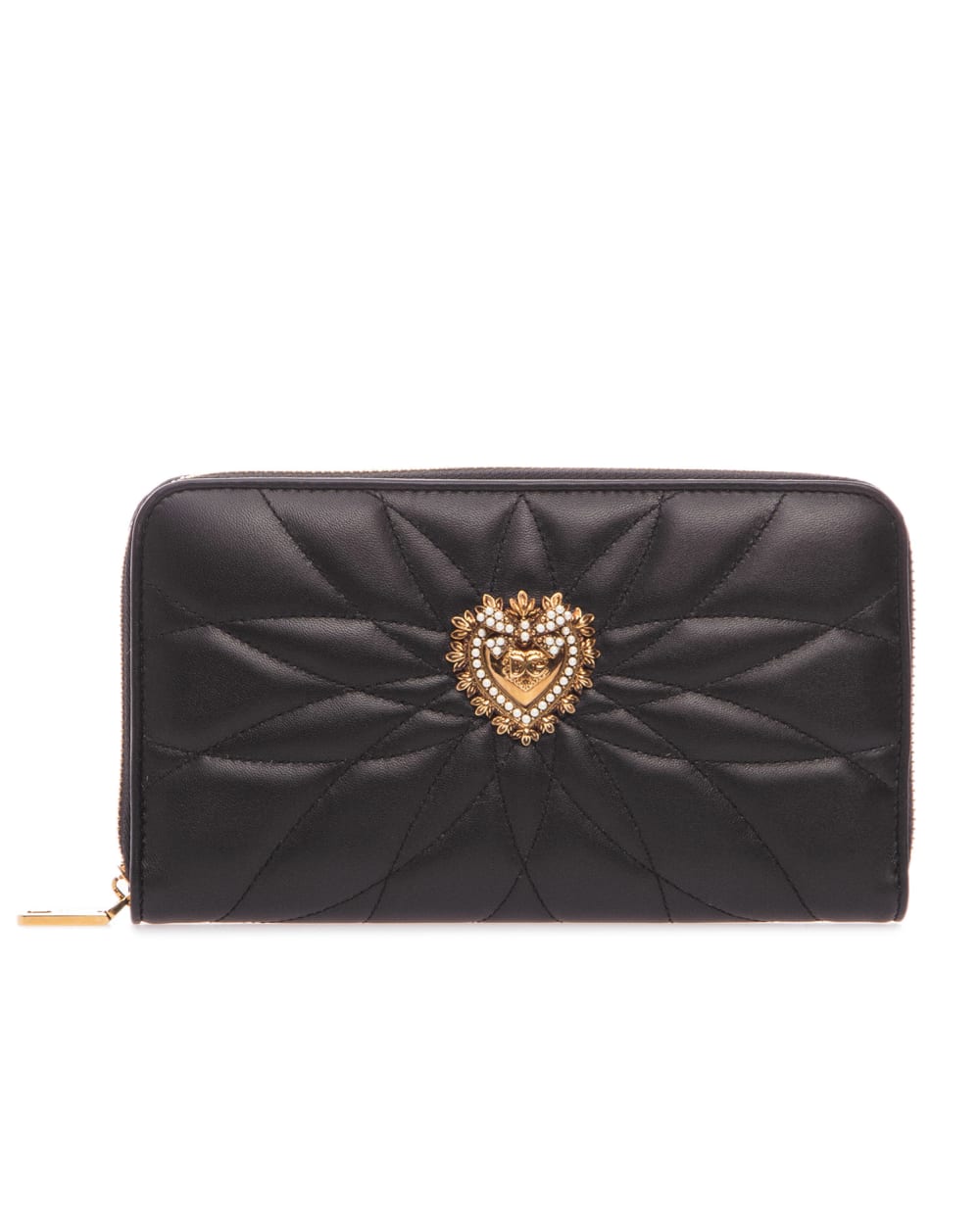 Кожаный кошелек Devotion Dolce&Gabbana BI0473-AV967, черный цвет • Купить в интернет-магазине Kameron