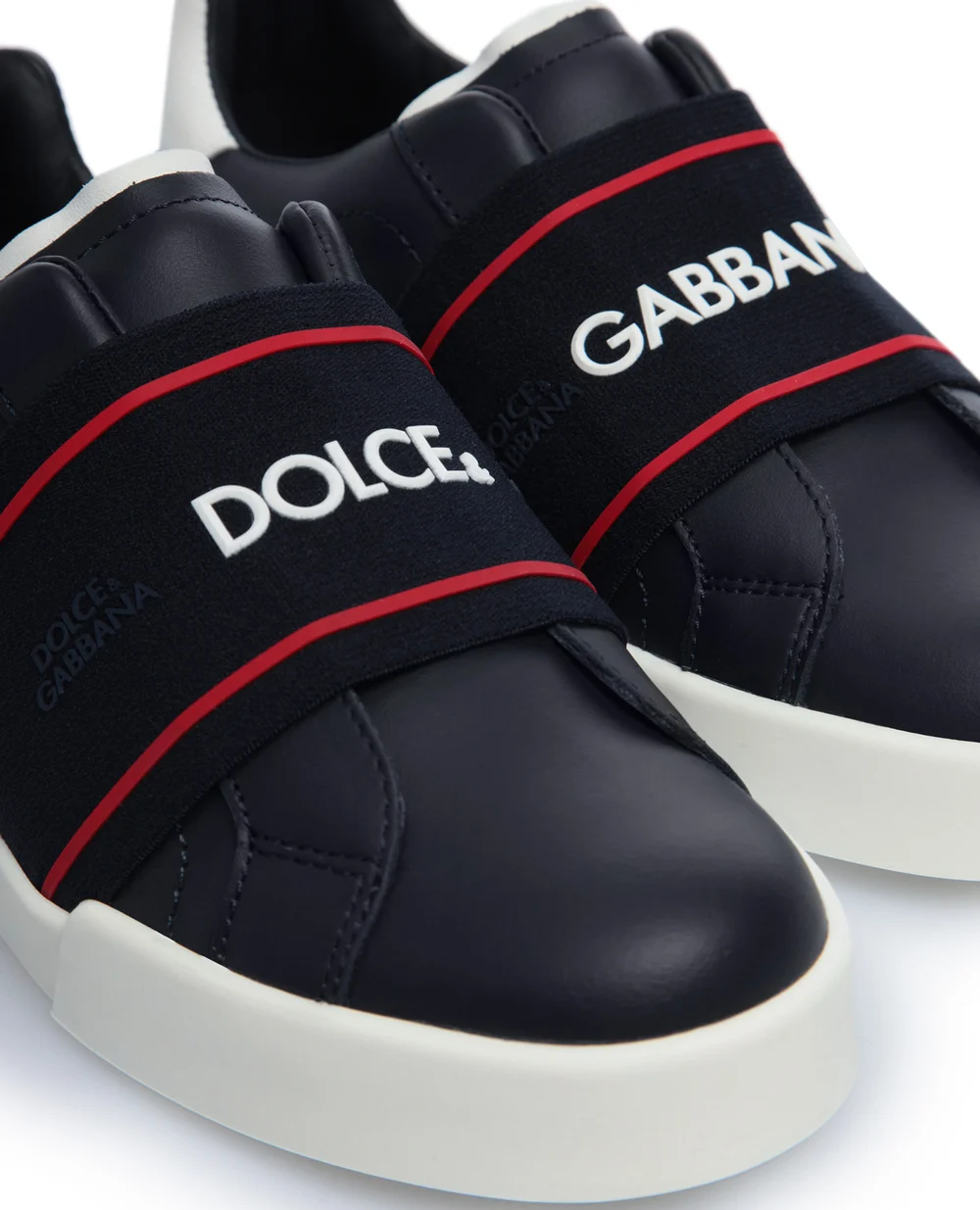 Кожаные сникеры Dolce&Gabbana Kids DA0793-AF512-L, темно-синий цвет • Купить в интернет-магазине Kameron