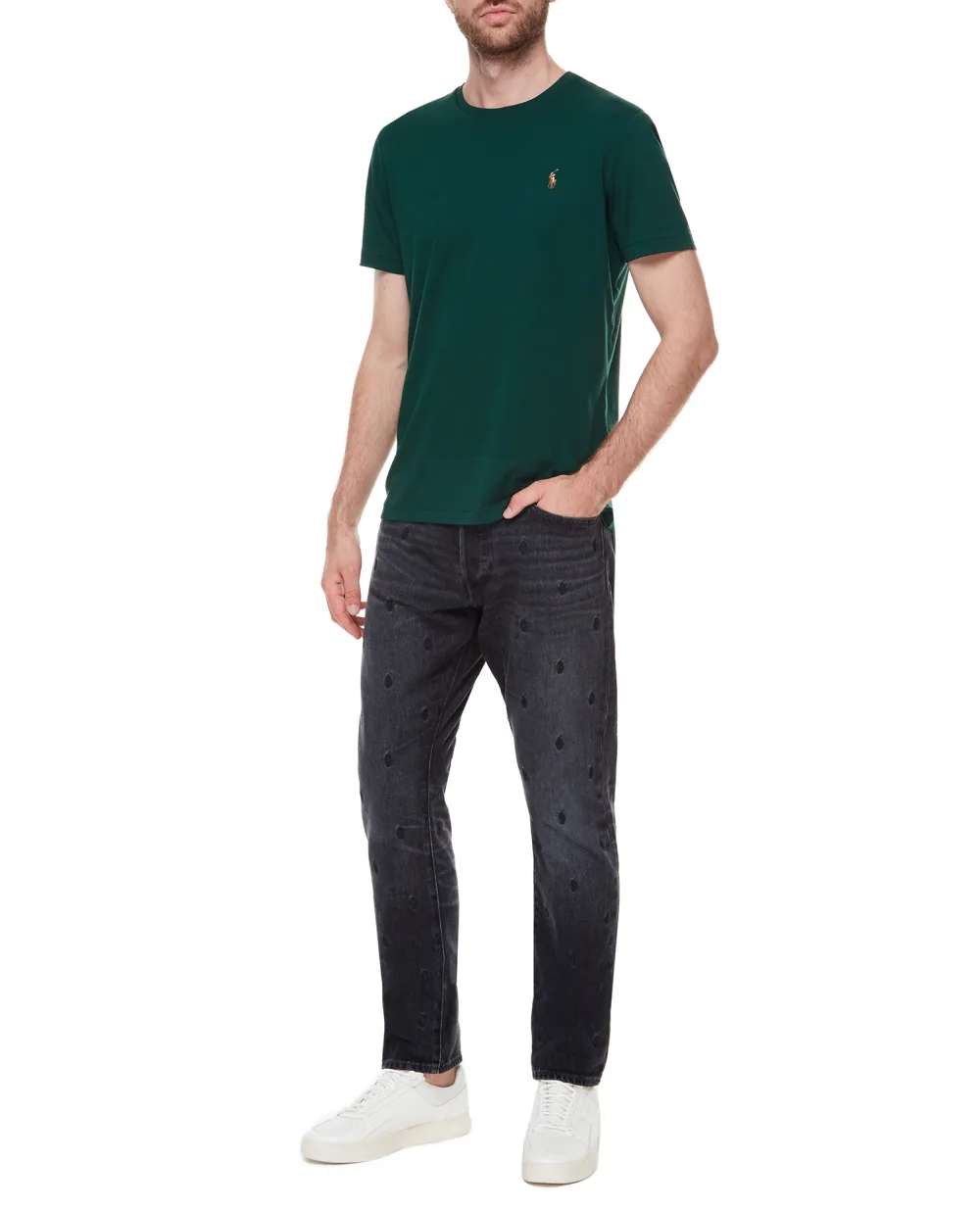 Футболка Polo Ralph Lauren 710740727015, зеленый цвет • Купить в интернет-магазине Kameron