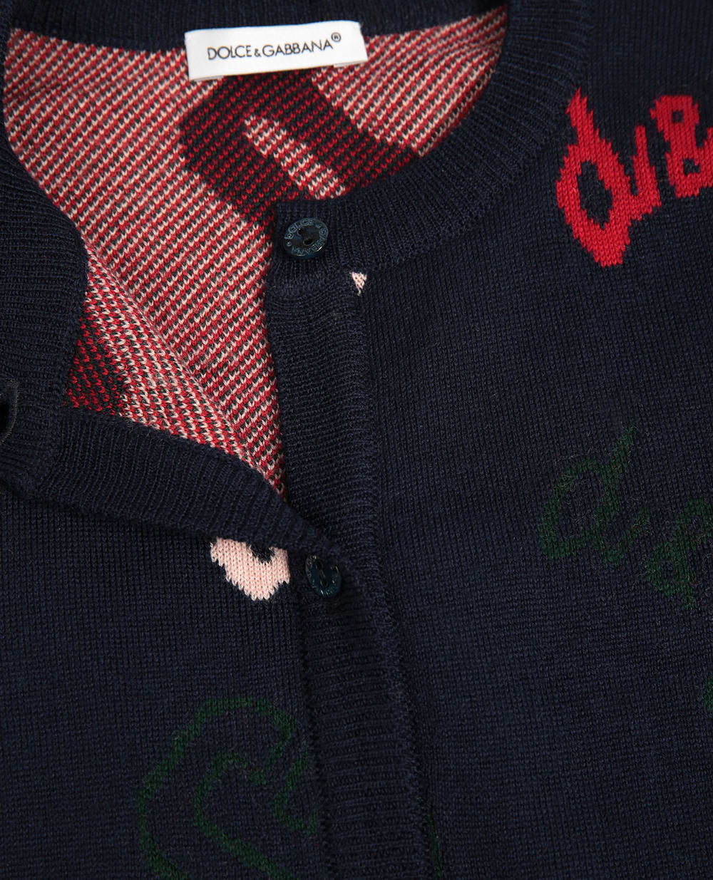 Шерстяной кардиган Dolce&Gabbana Kids L5KW09-JAVWP-B, синий цвет • Купить в интернет-магазине Kameron