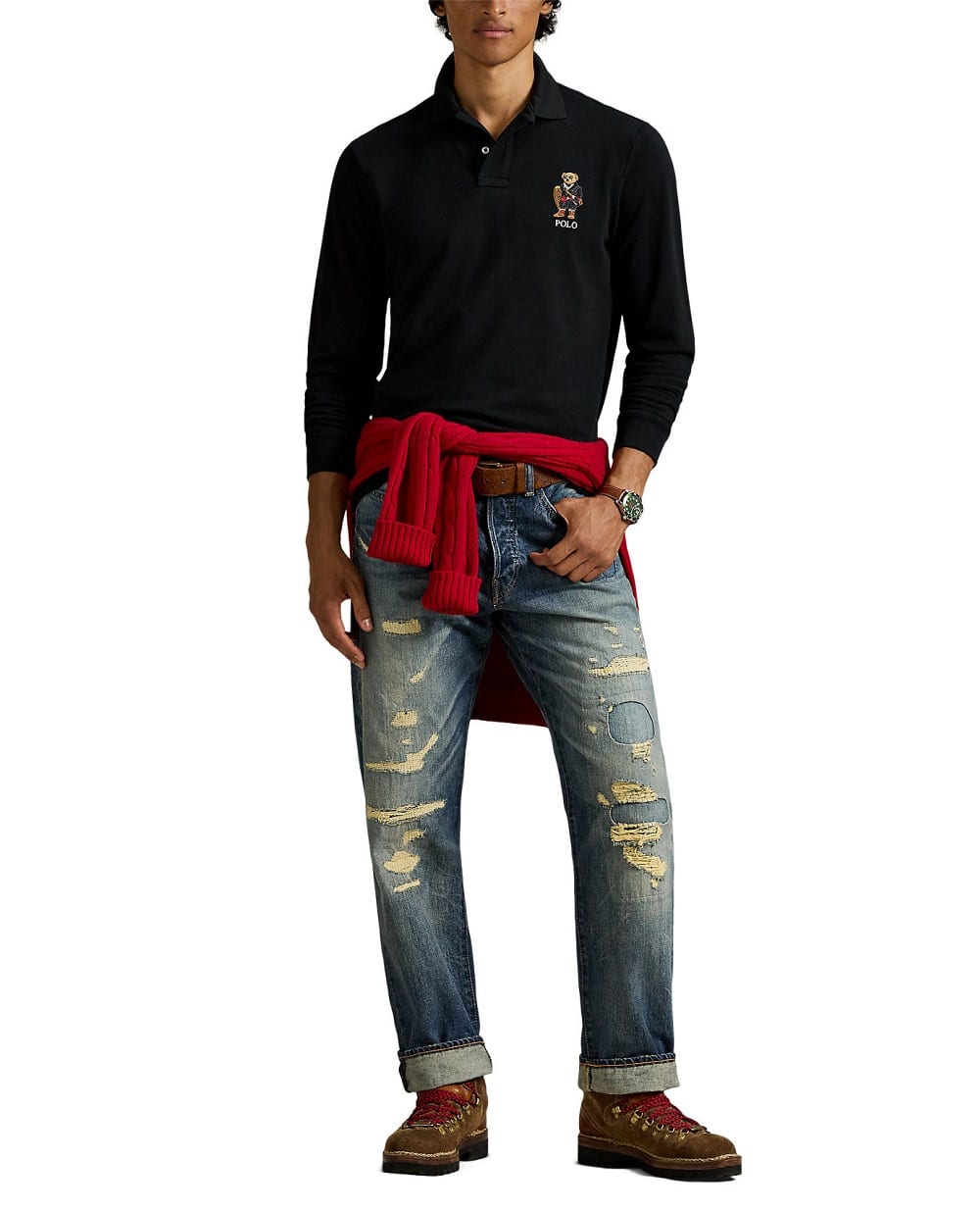 Поло-рубашка Polo Bear Polo Ralph Lauren 710981793002, черный цвет • Купить в интернет-магазине Kameron