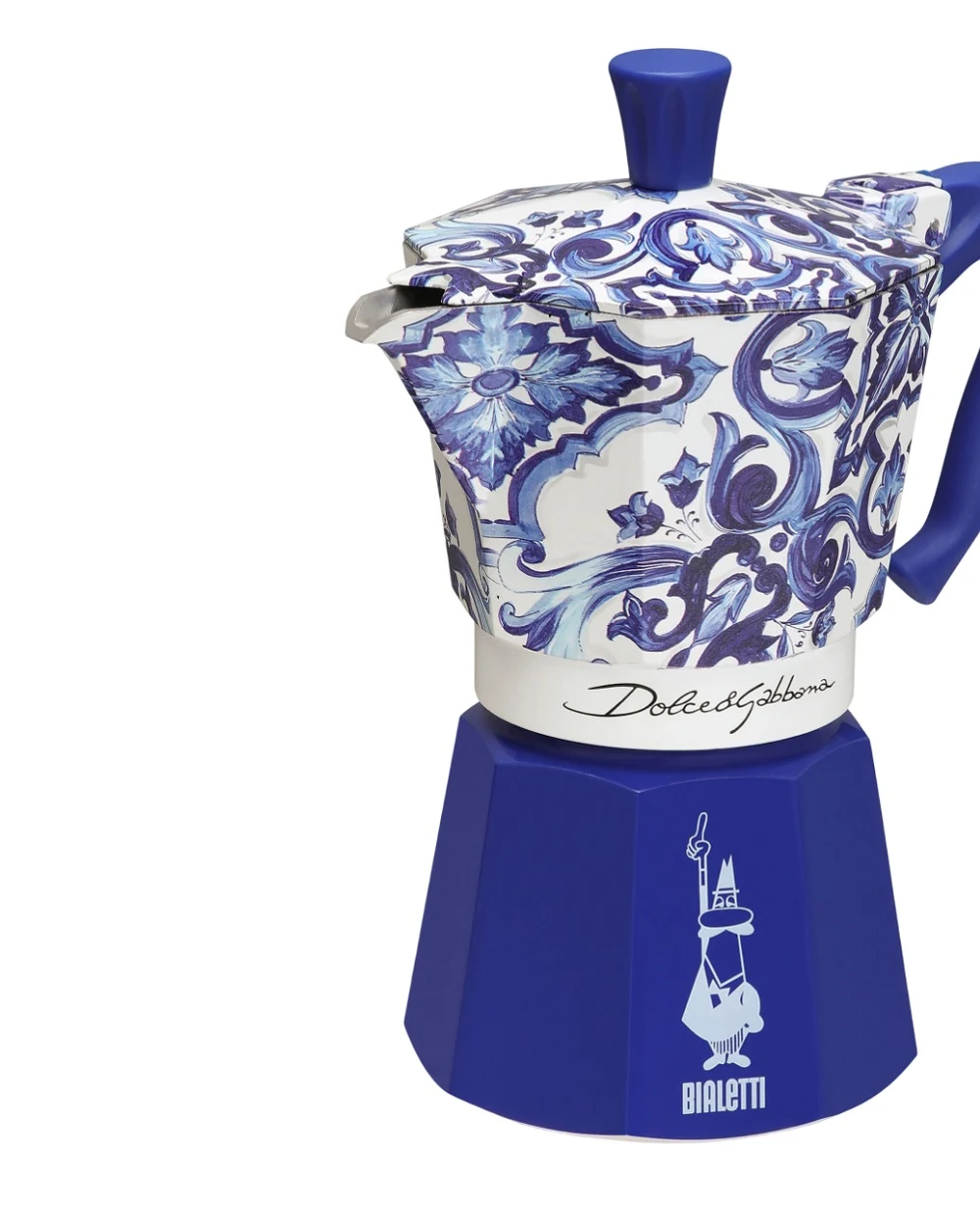 Гейзерная Кофеварка Moka Express Bialetti Dolce&Gabbana TCCE15-TCAEF, синий цвет • Купить в интернет-магазине Kameron