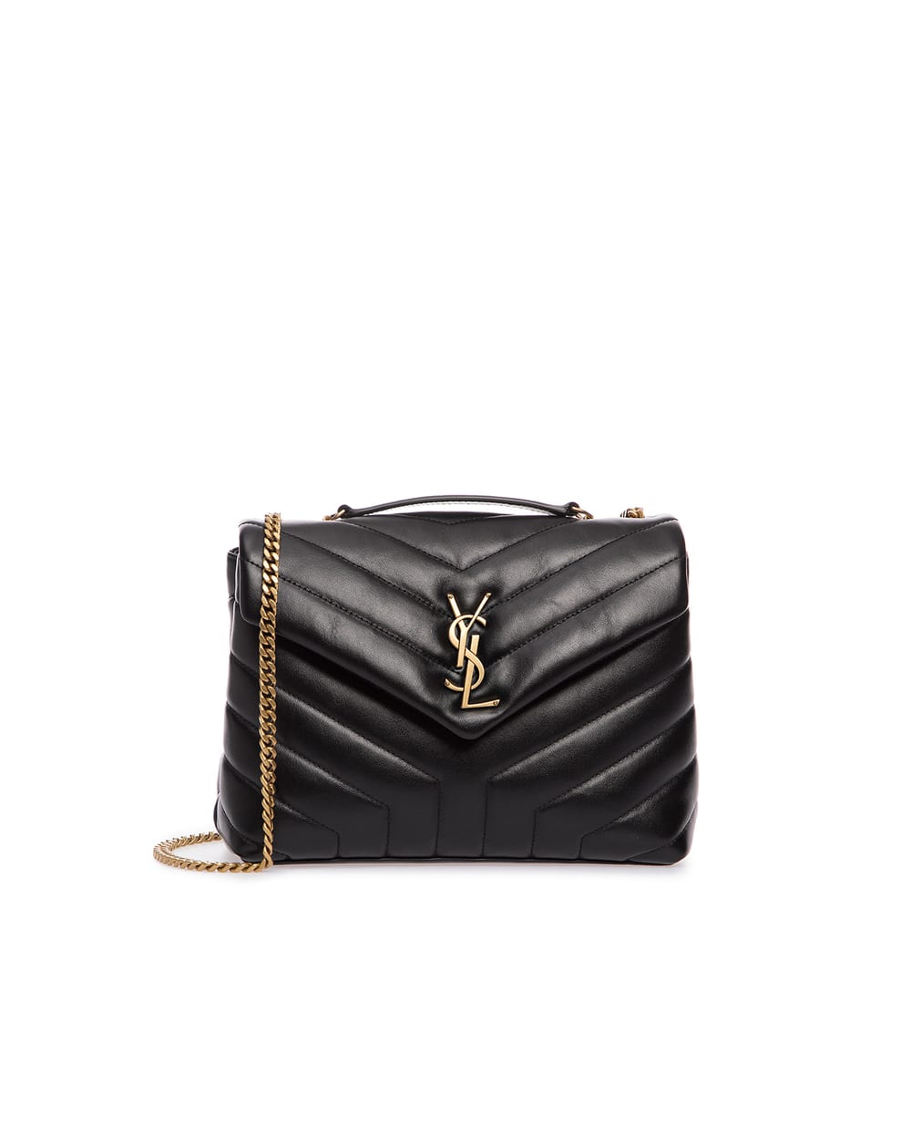 Шкіряна сумка Loulou Small Saint Laurent 494699-DV727-, чорний колір • Купити в інтернет-магазині Kameron