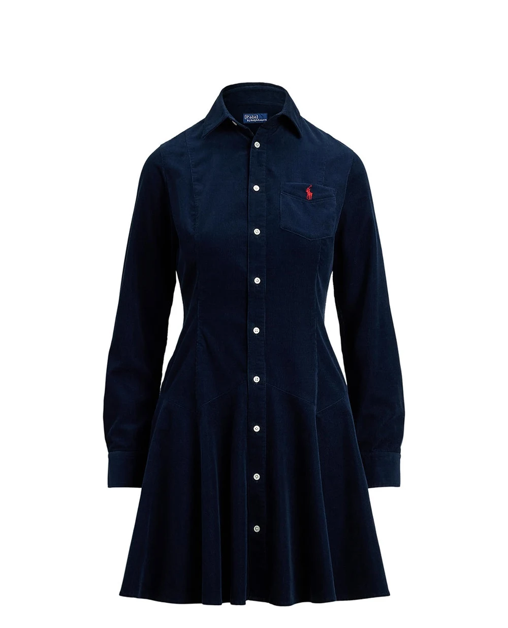 Платье-рубашка вельветовое Polo Ralph Lauren 211972069004, синий цвет • Купить в интернет-магазине Kameron