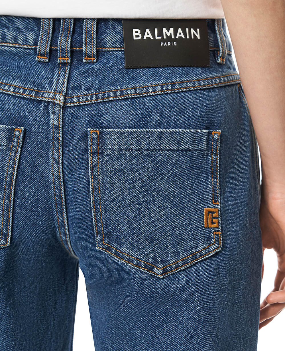 Джинсы прямого кроя Balmain GF1MI051DG08, синий цвет • Купить в интернет-магазине Kameron