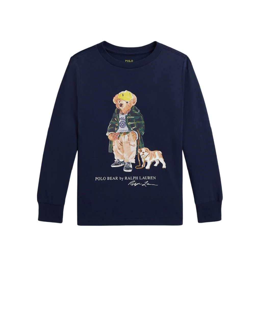 Детский лонгслив Polo Bear Polo Ralph Lauren Kids 322981177001, синий цвет • Купить в интернет-магазине Kameron