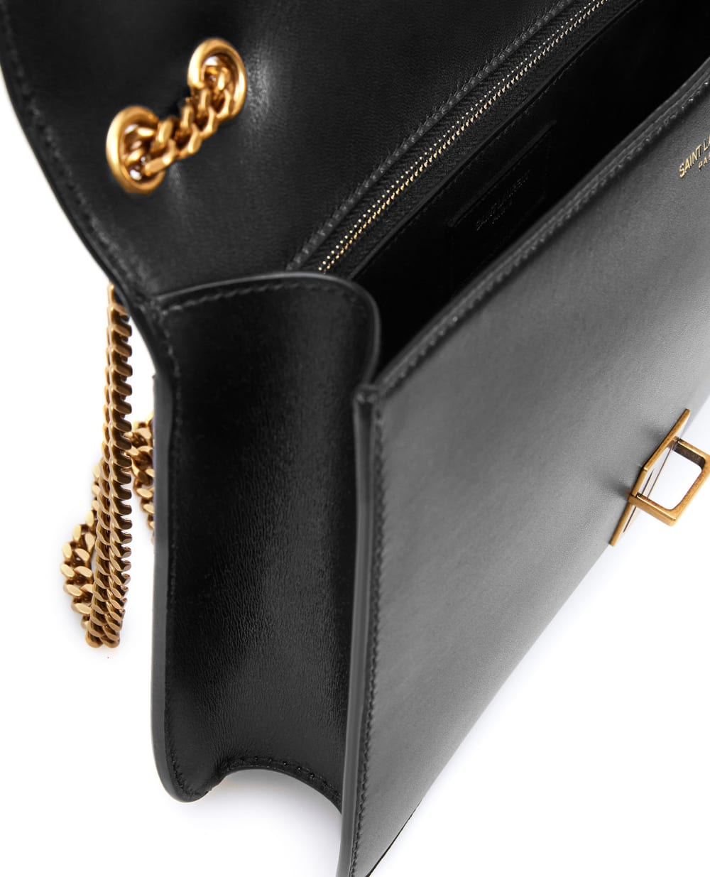 Кожаная сумка Tuc Chain Saint Laurent 640546-1YF0W-, черный цвет • Купить в интернет-магазине Kameron
