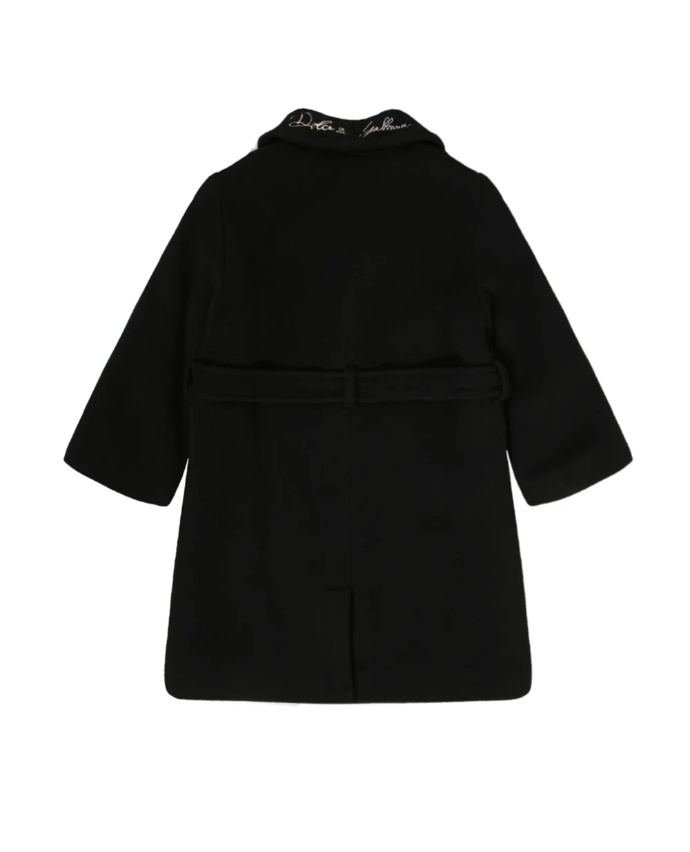 Детское шерстяное пальто Dolce&Gabbana Kids L54C01-HUMAK-B, черный цвет • Купить в интернет-магазине Kameron
