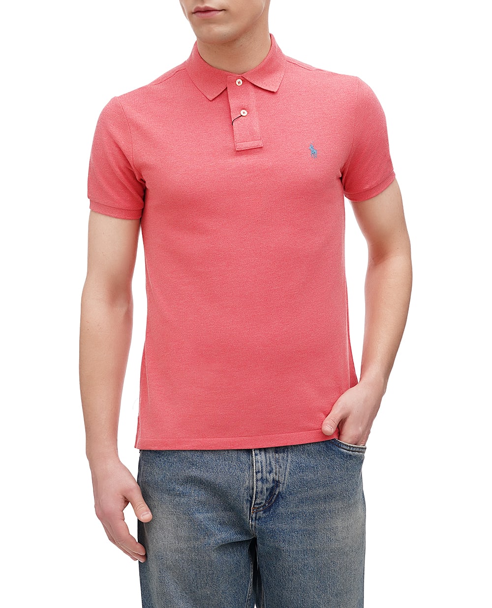Поло Mesh Polo Ralph Lauren 710680784369, коралловый цвет • Купить в интернет-магазине Kameron
