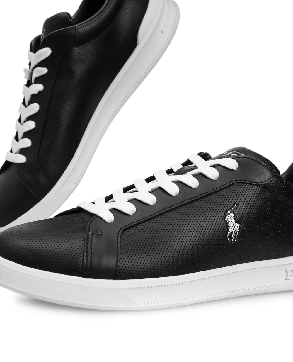 Кожаные сникеры Polo Ralph Lauren 809829825001, черный цвет • Купить в интернет-магазине Kameron
