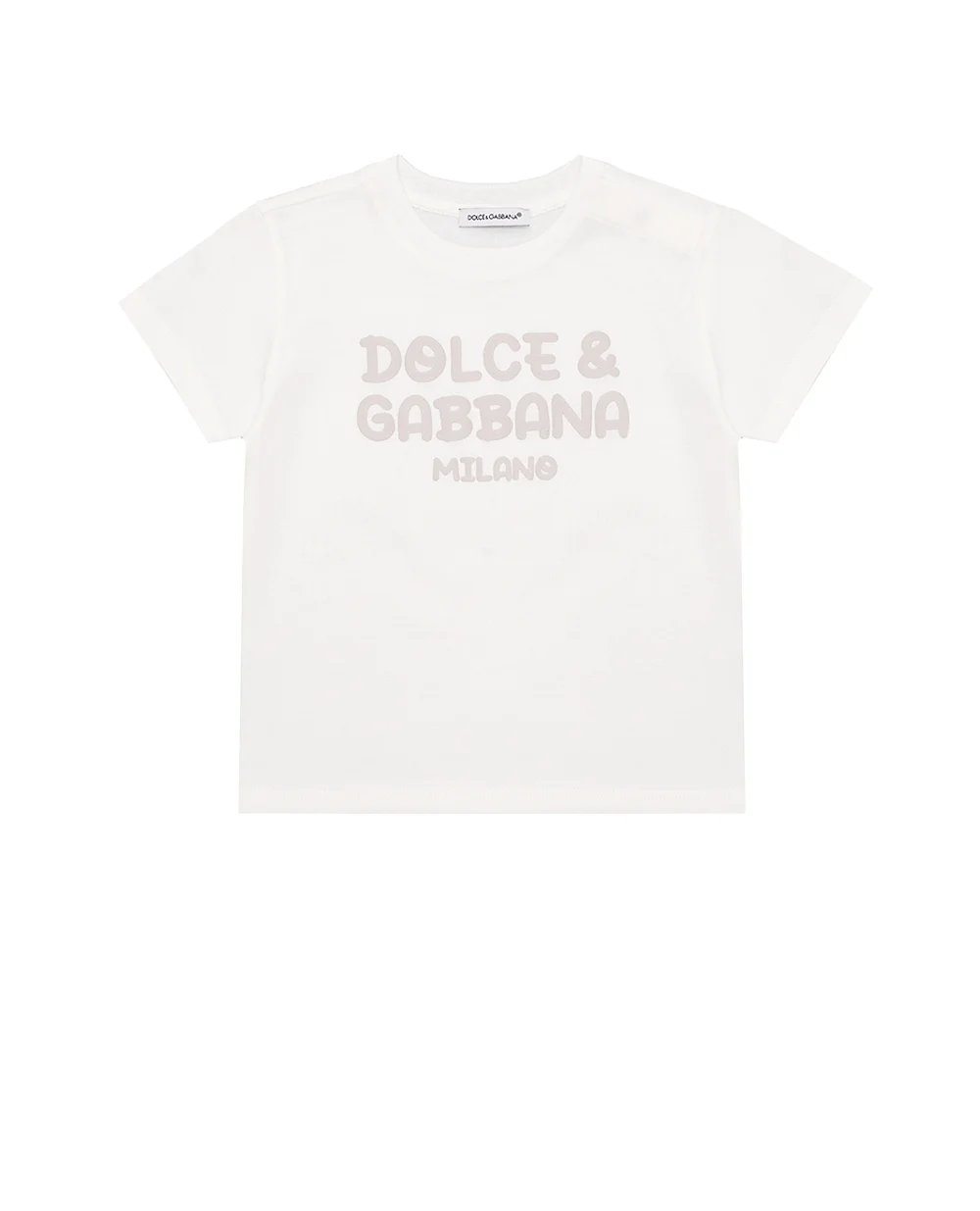 Детская футболка Dolce&Gabbana Kids L1JTEY-G7NXH, белый цвет • Купить в интернет-магазине Kameron