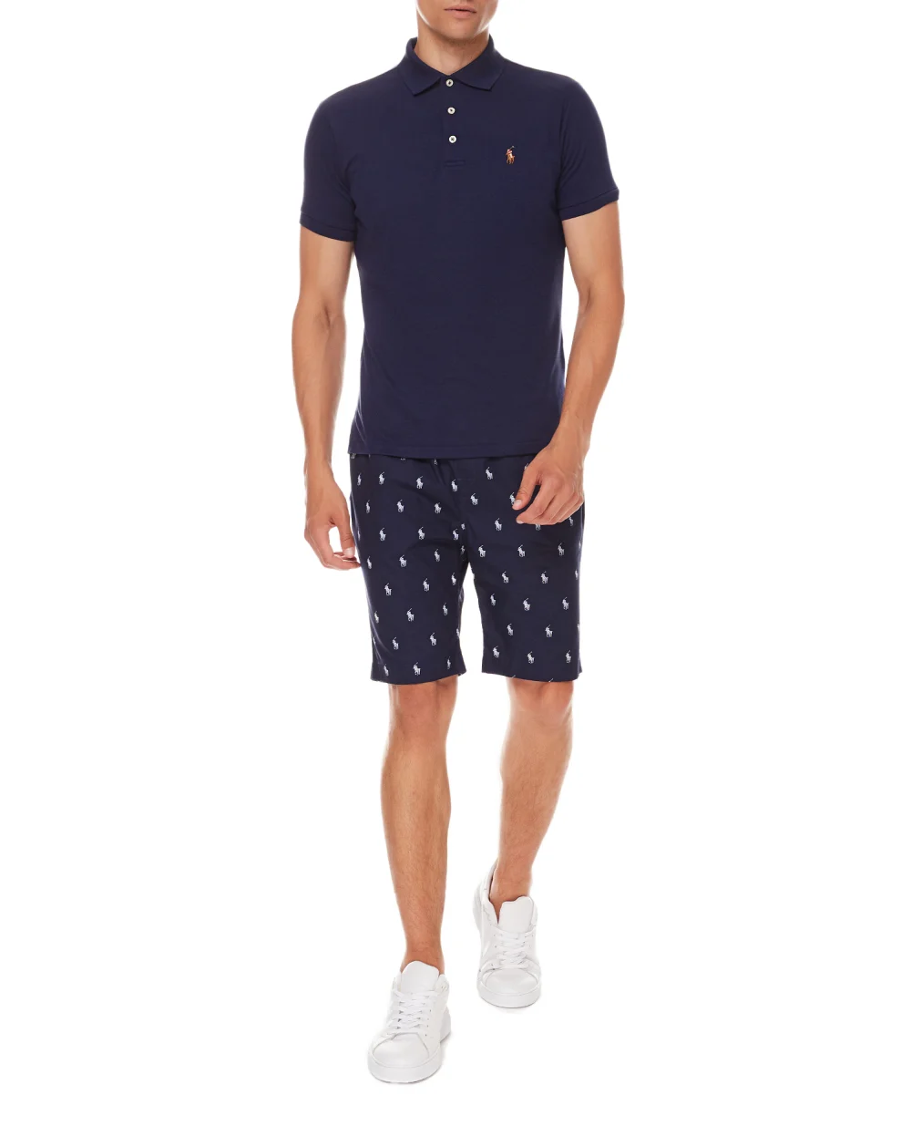 Поло Interlock Polo Ralph Lauren 710713130006, синий цвет • Купить в интернет-магазине Kameron