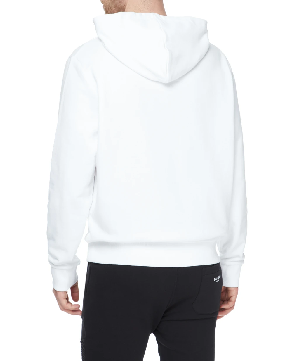 Худи Balmain AH1JR002BB65, белый цвет • Купить в интернет-магазине Kameron