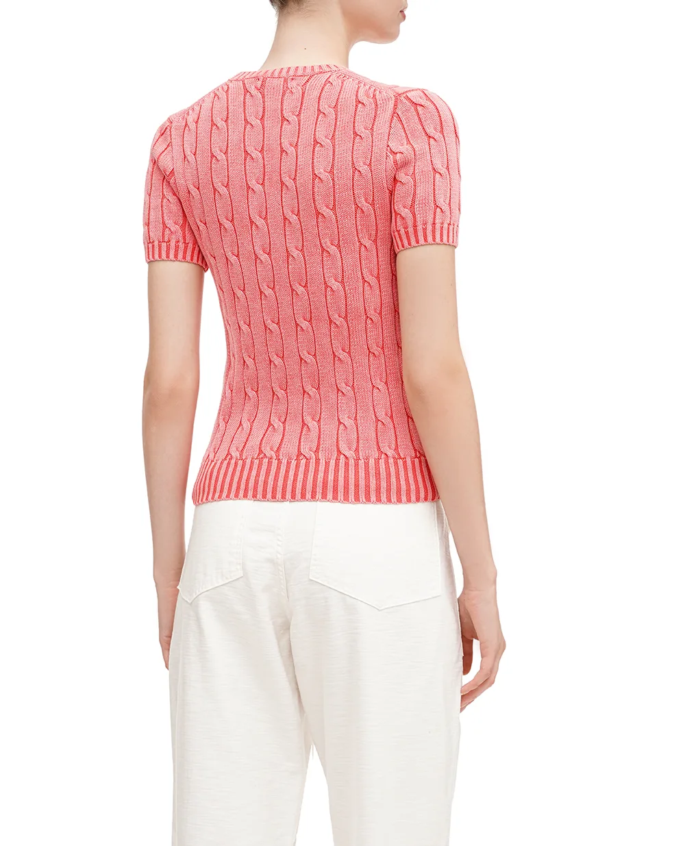 Джемпер с короткими рукавами Polo Ralph Lauren 211935306001, розовый цвет • Купить в интернет-магазине Kameron