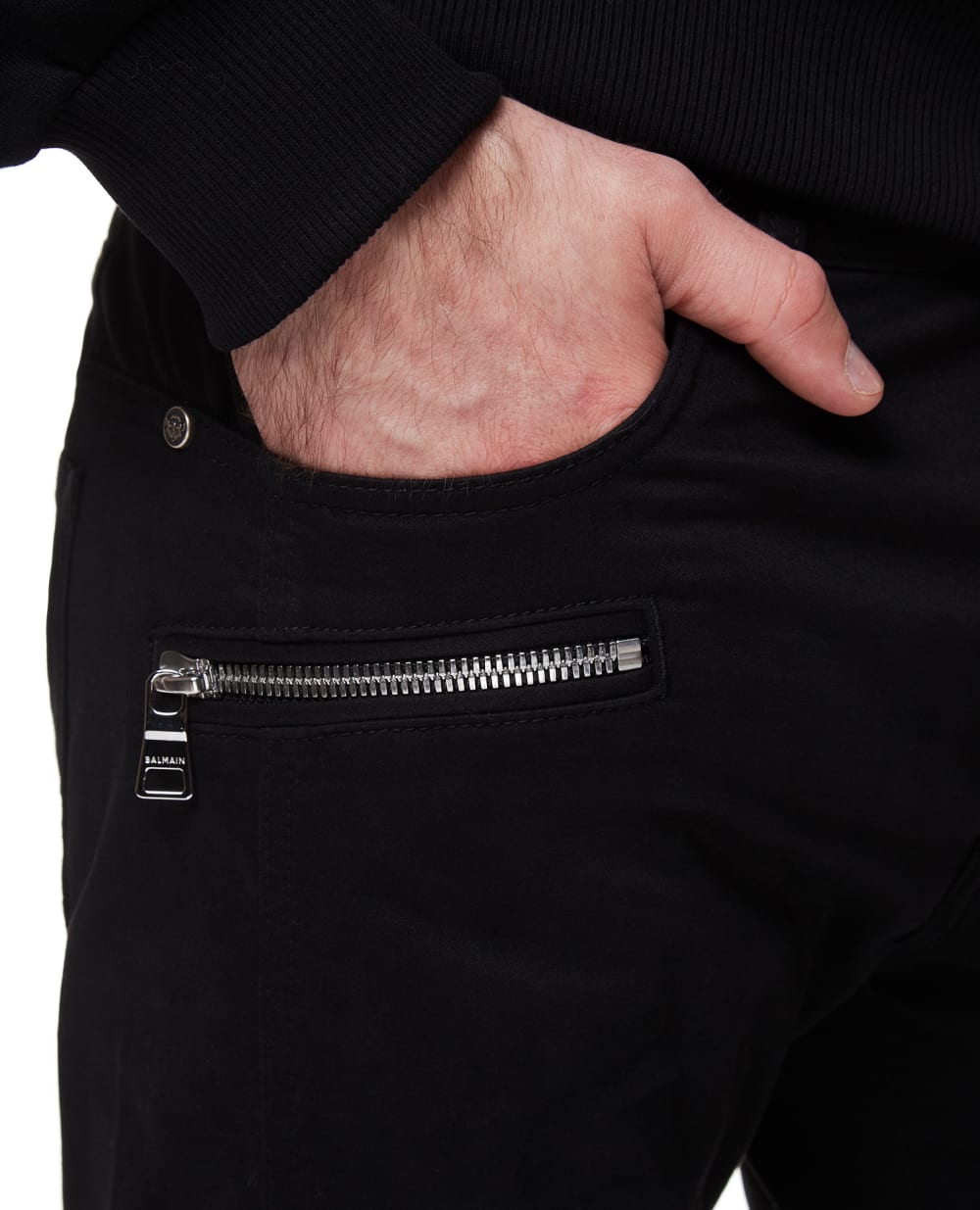 Брюки Balmain UH05460Z046, черный цвет • Купить в интернет-магазине Kameron