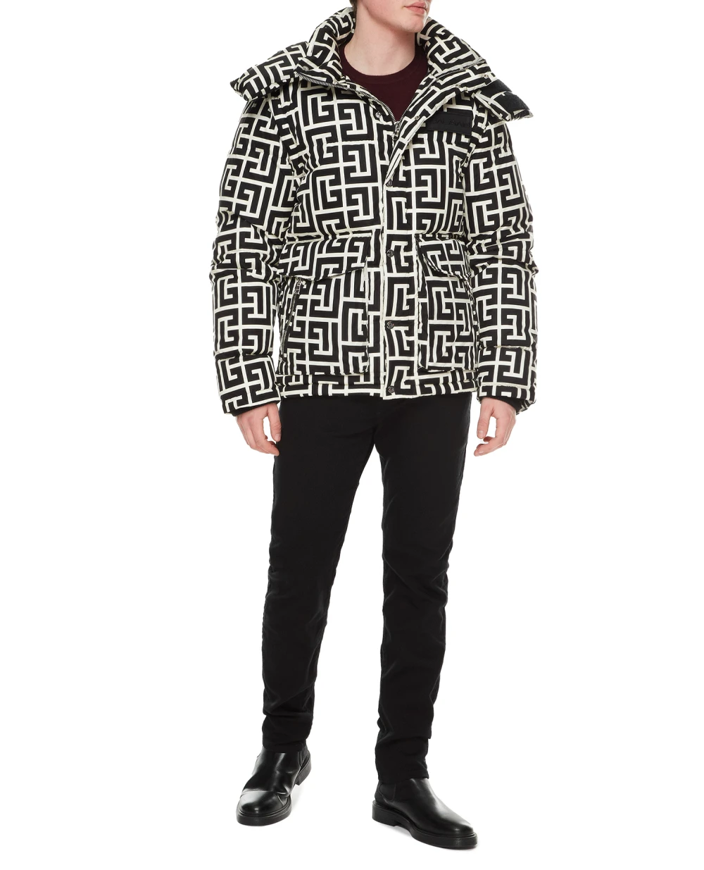 Пуховик Balmain YH1TP081XB33, черный цвет • Купить в интернет-магазине Kameron