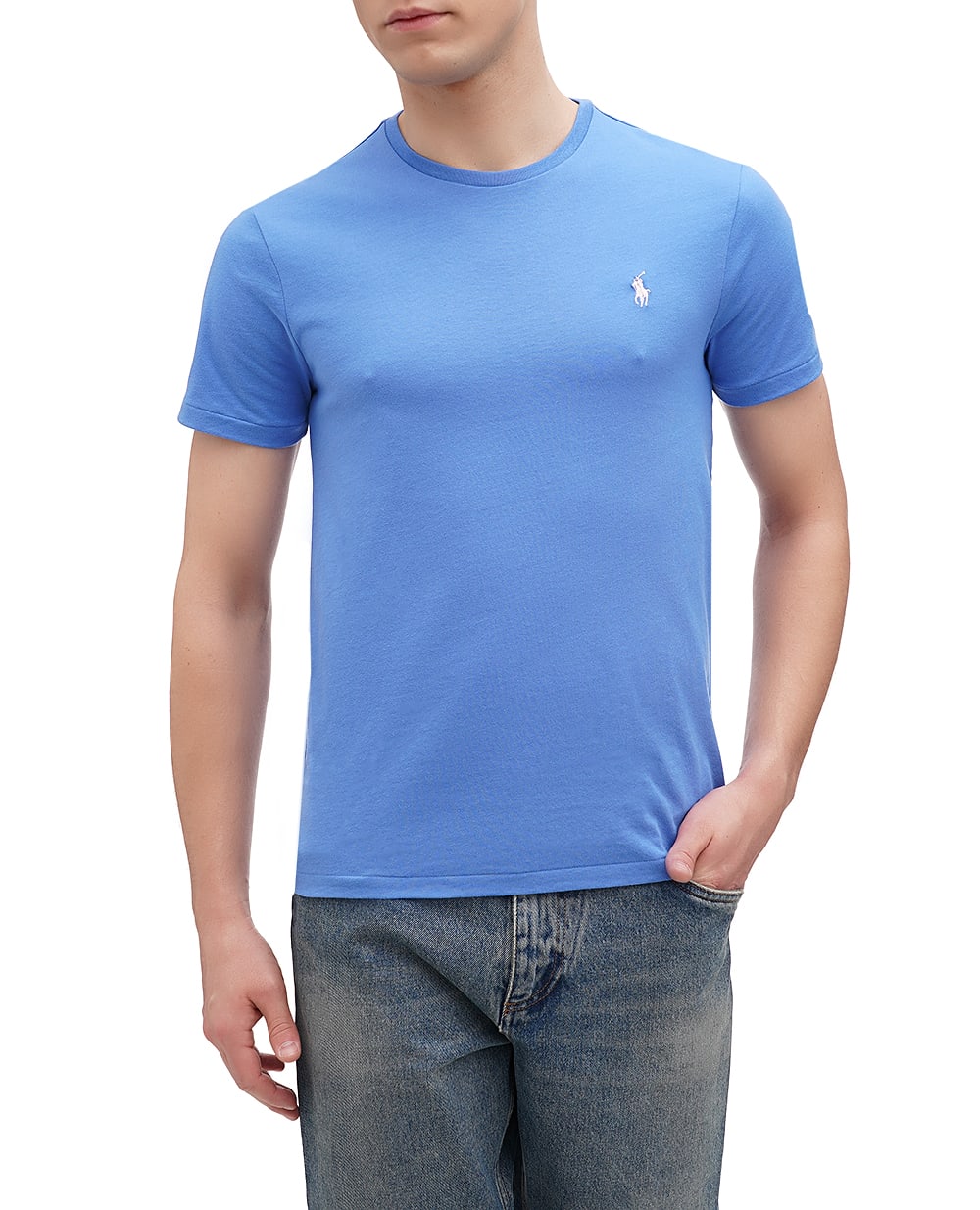 Футболка Polo Ralph Lauren 710671438354, синий цвет • Купить в интернет-магазине Kameron