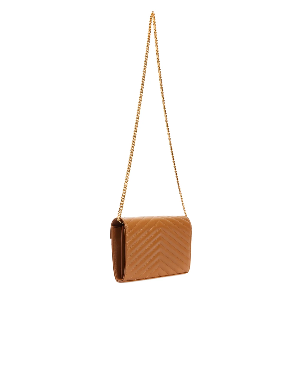 Кожаная сумка Cassandre Chain Wallet Saint Laurent 377828-BOW01-, коричневый цвет • Купить в интернет-магазине Kameron