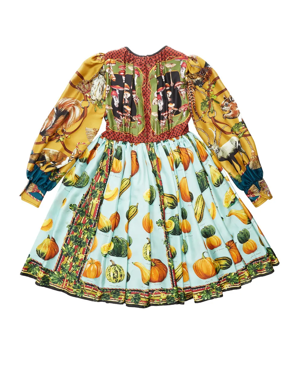 Шелковое платье Dolce&Gabbana Kids L52DO7-G7XKP-S, разноцветный цвет • Купить в интернет-магазине Kameron