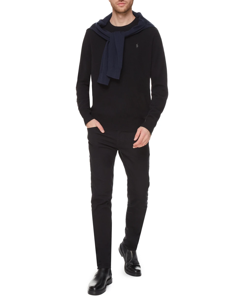Шерстяной джемпер Polo Ralph Lauren 710667378005, черный цвет • Купить в интернет-магазине Kameron
