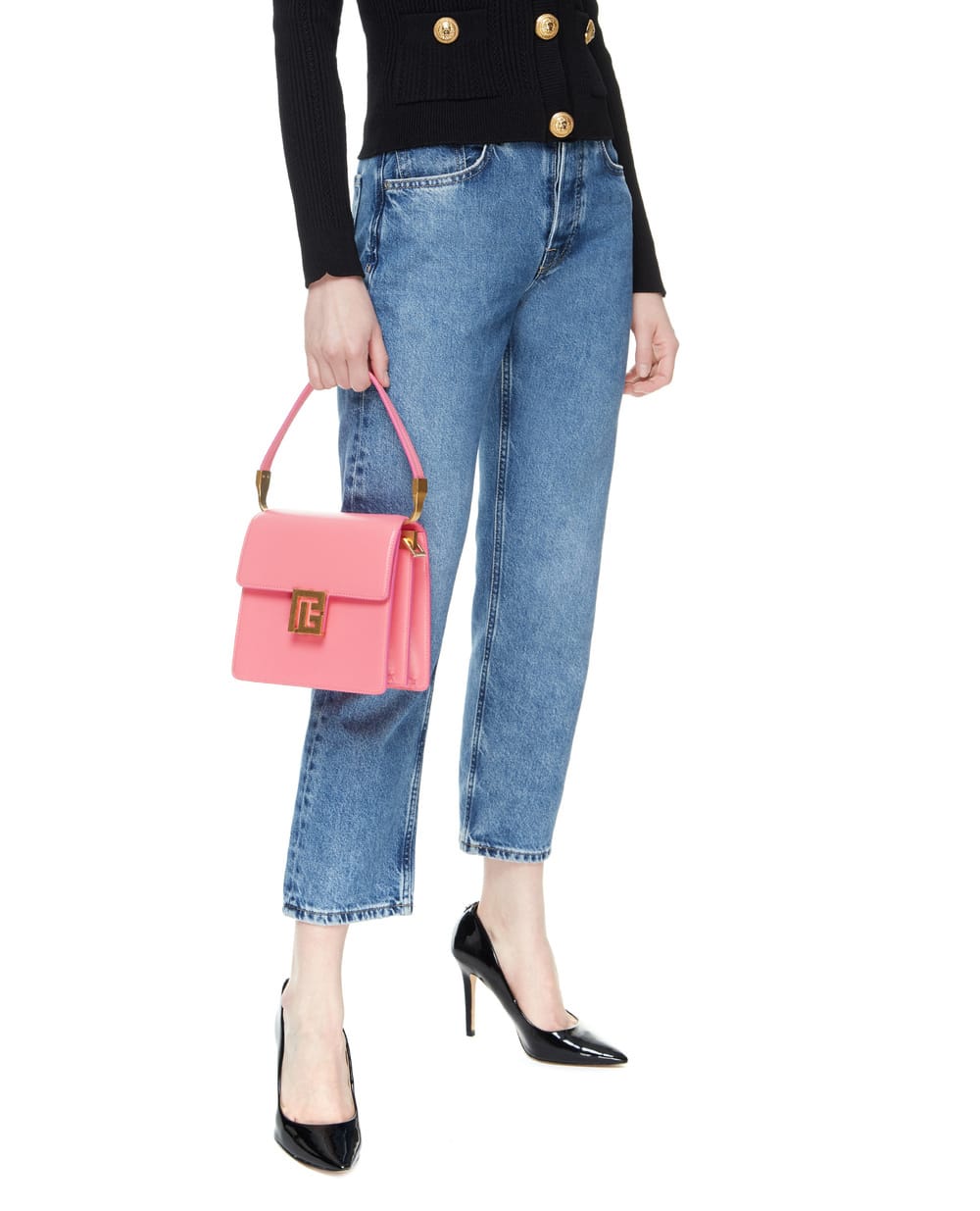 Кожаная сумка Ely Balmain XN1DH706LSLX, розовый цвет • Купить в интернет-магазине Kameron