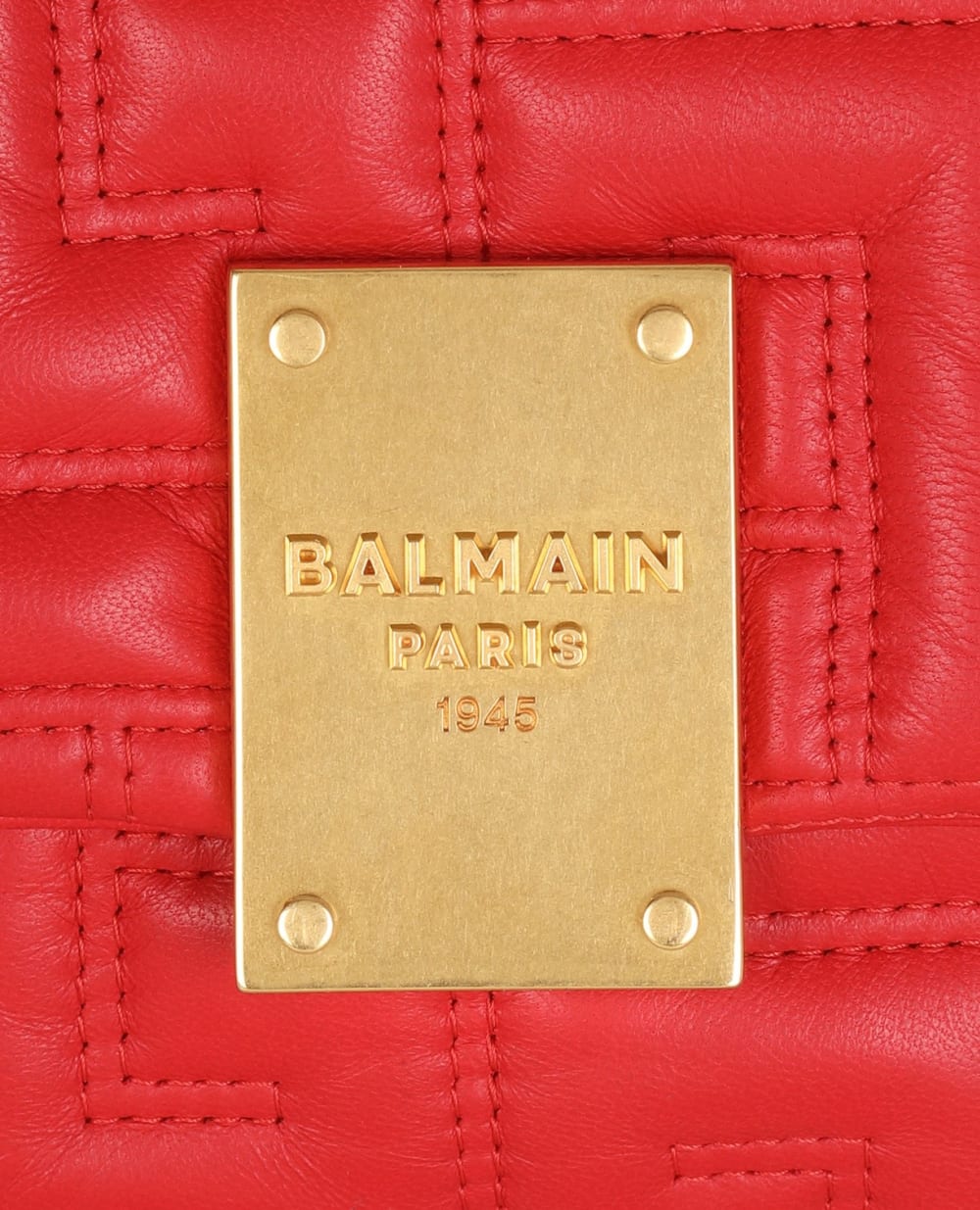 Кожаная сумка 1945 Soft mini Balmain AN1BJ796LNQD, красный цвет • Купить в интернет-магазине Kameron