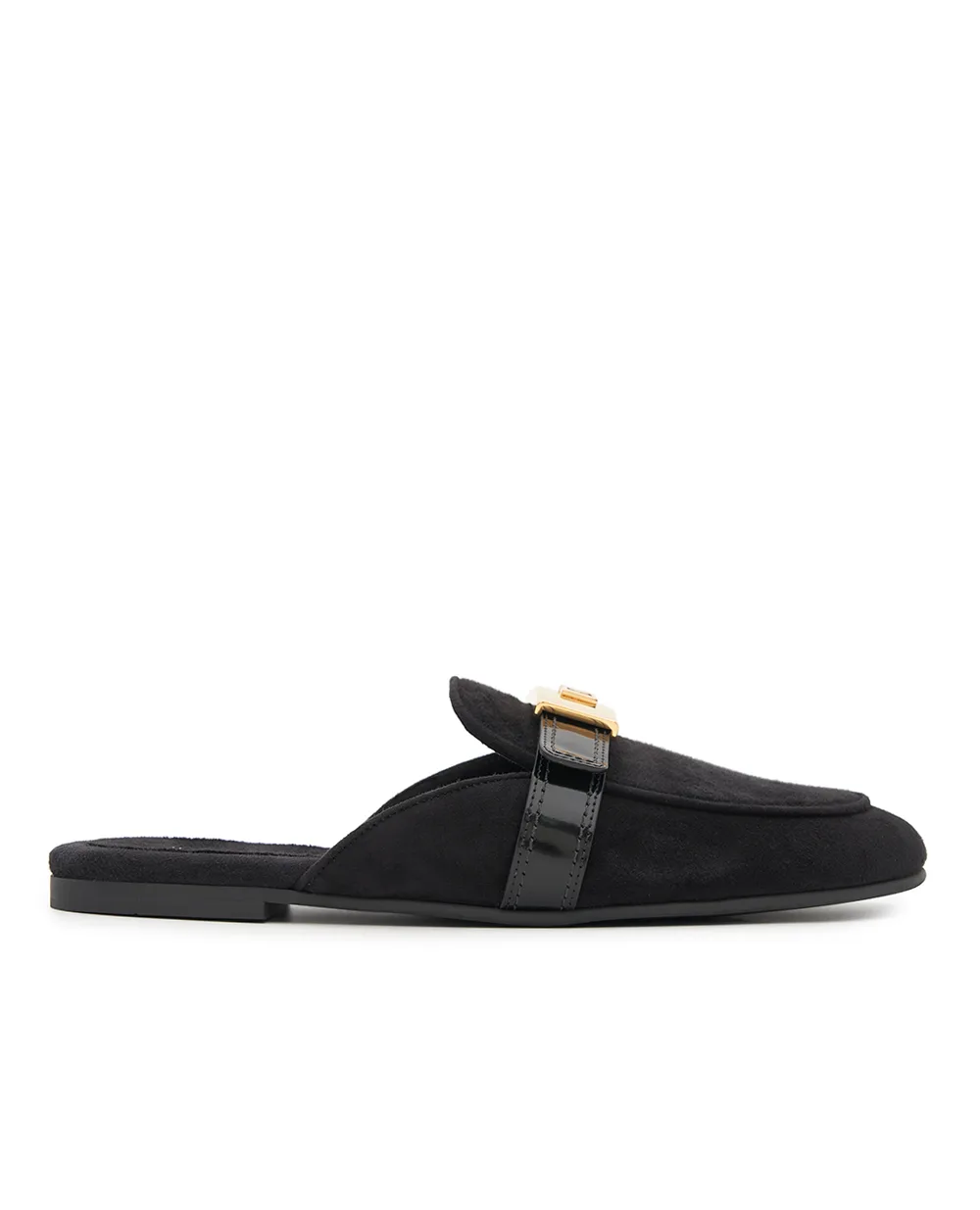 Мюли из замши и кожи Dolce&Gabbana CI0231-A3S71, черный цвет • Купить в интернет-магазине Kameron