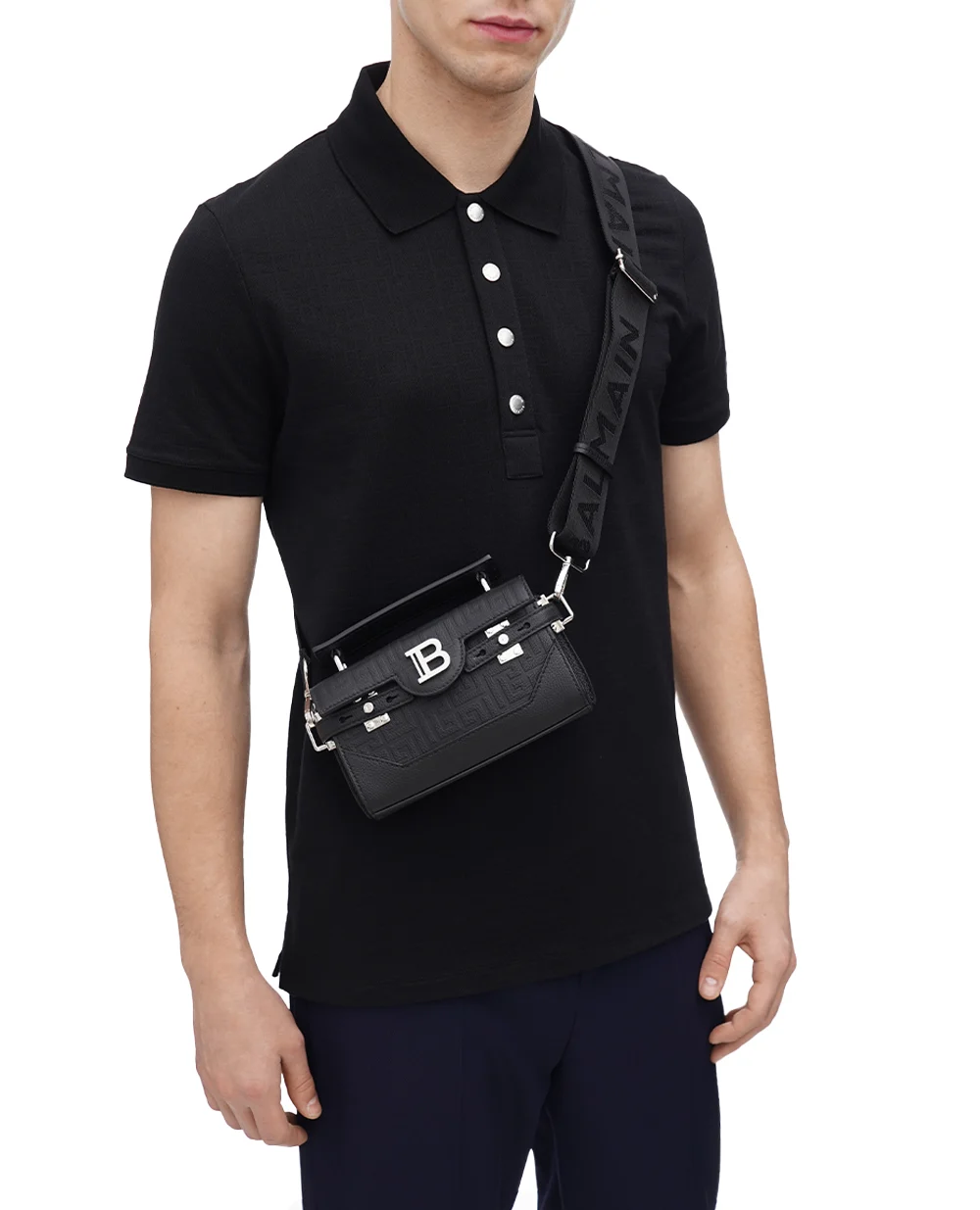 Кожаная сумка B-Buzz Balmain BM1AE172LPSE, черный цвет • Купить в интернет-магазине Kameron