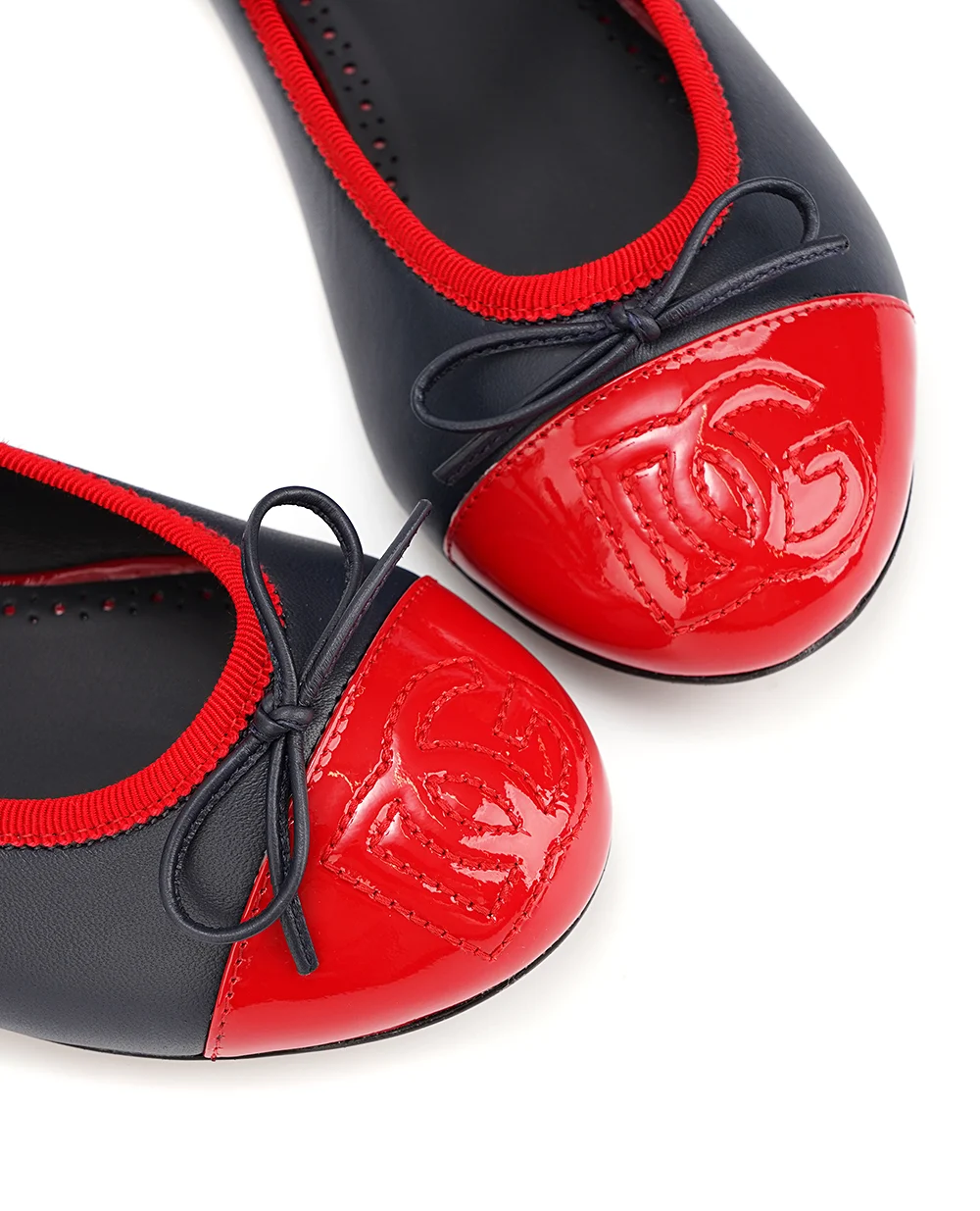 Детские балетки Dolce&Gabbana Kids D11273-A7924-M, темно-синий цвет • Купить в интернет-магазине Kameron