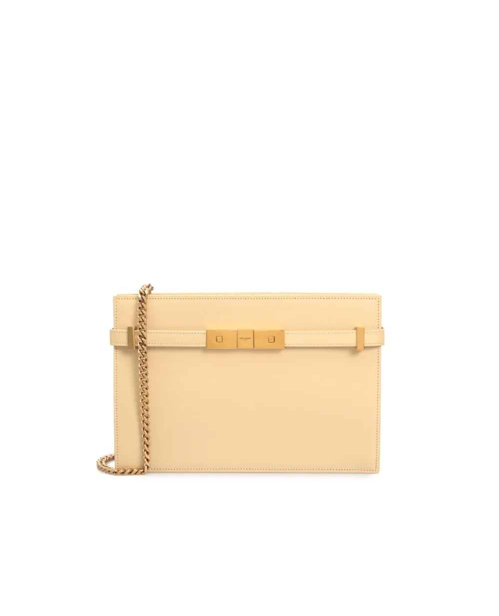 Кожаная сумка New Manhattan Saint Laurent 636478-0SX0W, бежевый цвет • Купить в интернет-магазине Kameron