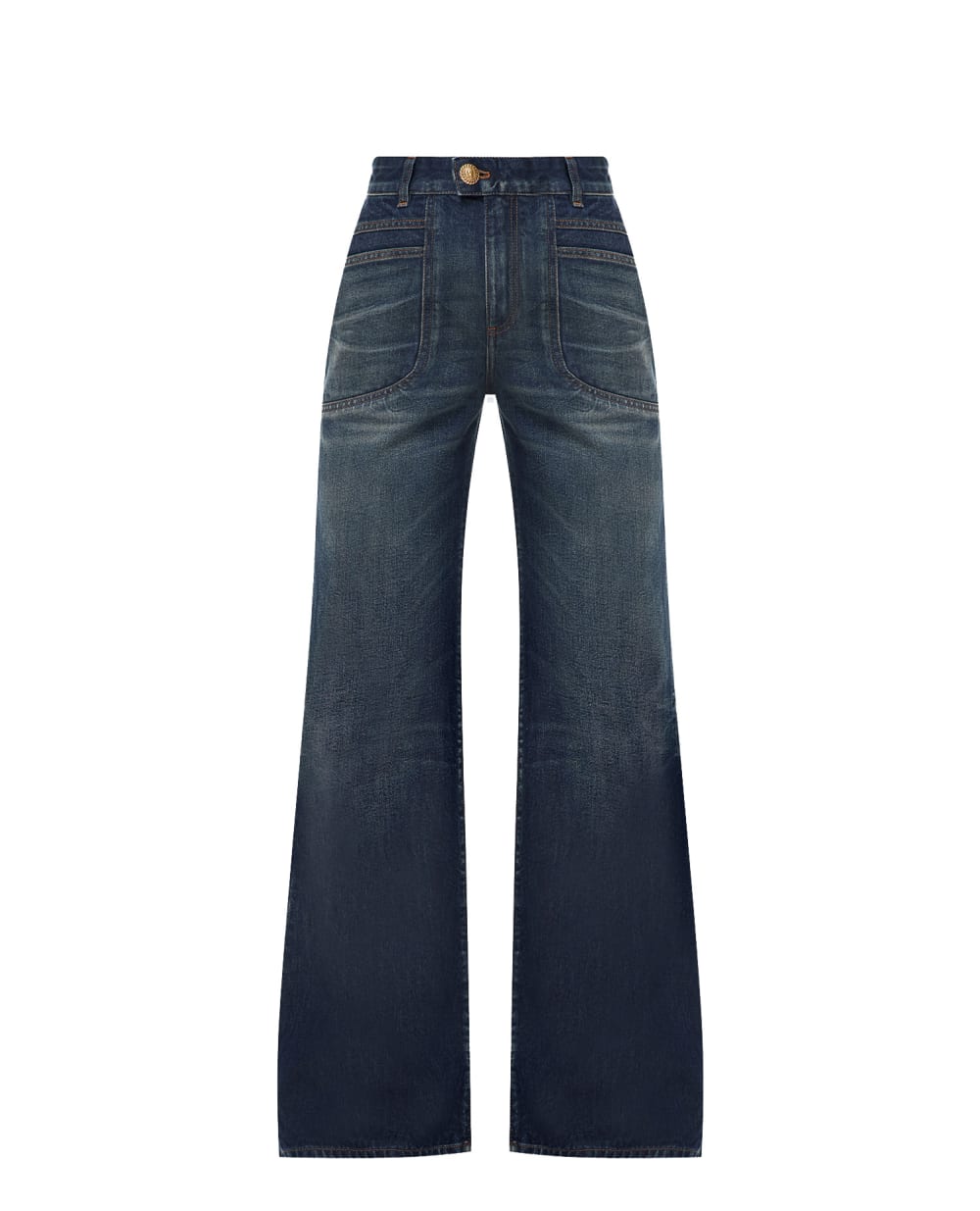 Джинси Balmain BF1MJ085DD63, темно-синій колір • Купити в інтернет-магазині Kameron