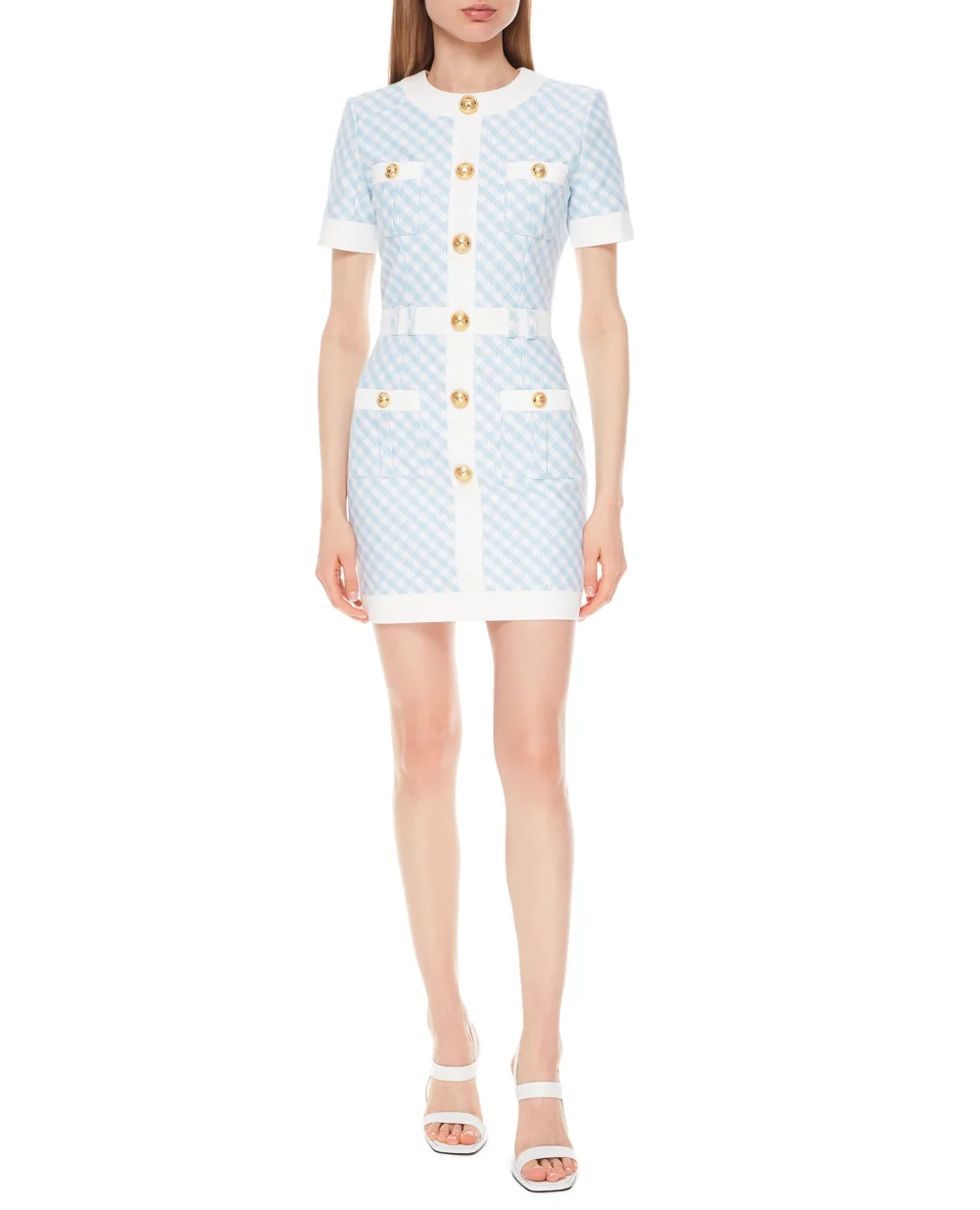 Платье Balmain VF16127X447, голубой цвет • Купить в интернет-магазине Kameron