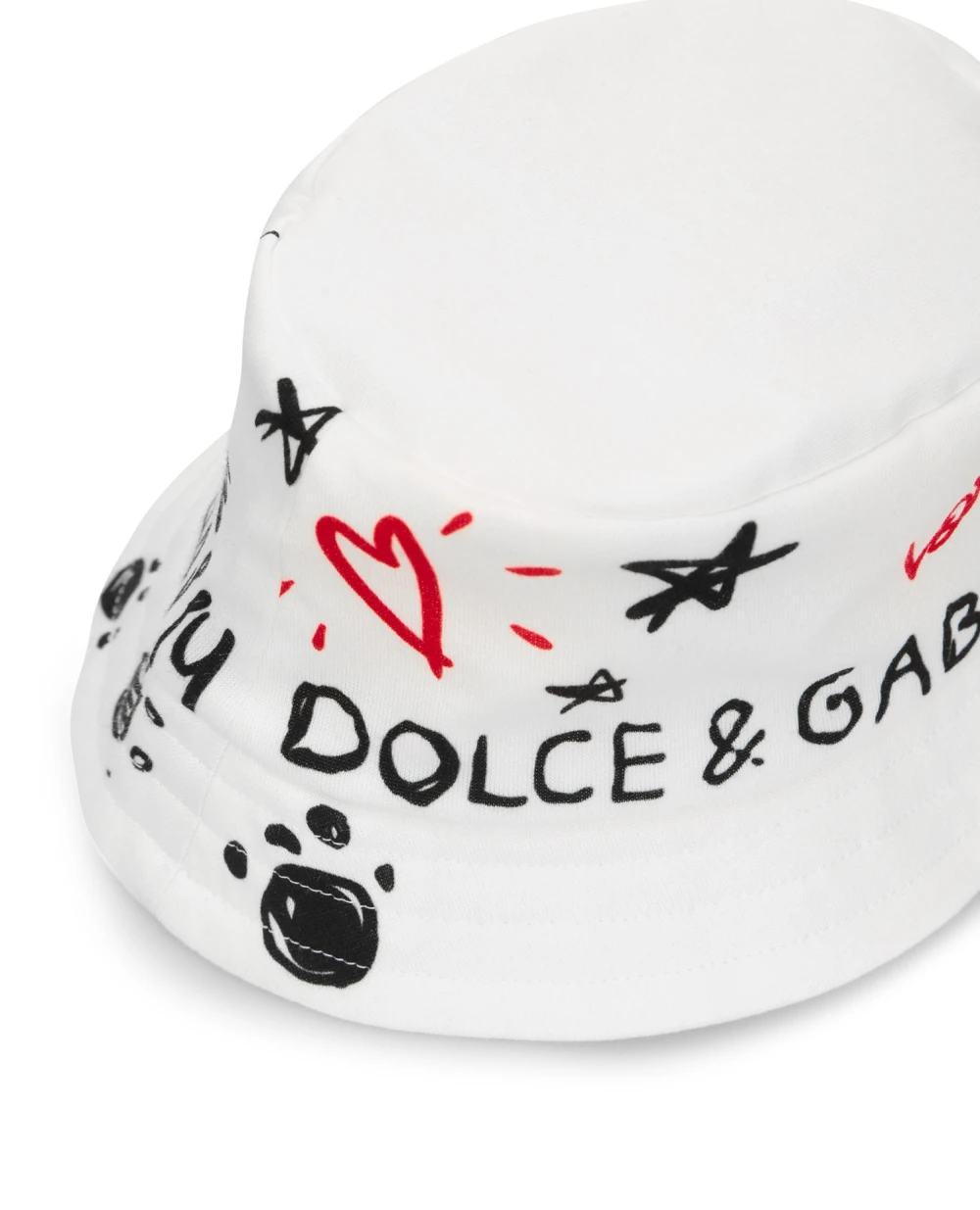 Подарочный набор (ромпер, панама) Dolce&Gabbana Kids L1JO4E-G7B8W, белый цвет • Купить в интернет-магазине Kameron