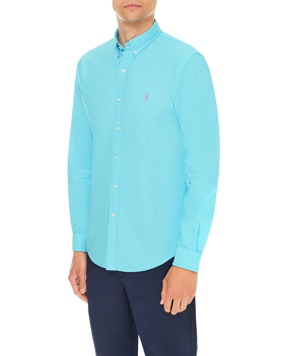 Рубашка Polo Ralph Lauren 710804257019, голубой цвет • Купить в интернет-магазине Kameron