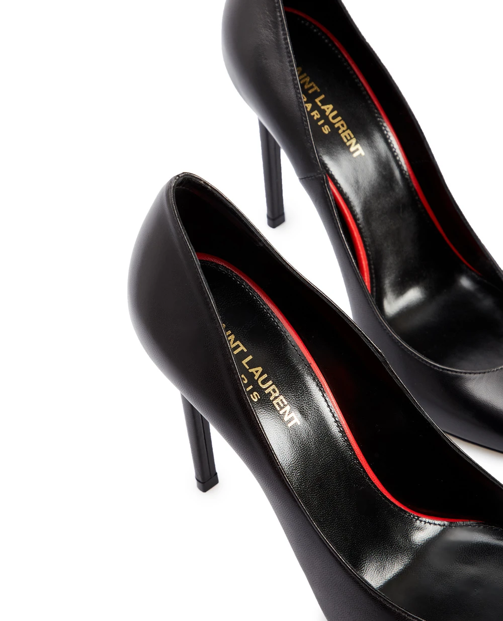 Кожаные лодочки Anja Saint Laurent 471988-AKP00, черный цвет • Купить в интернет-магазине Kameron