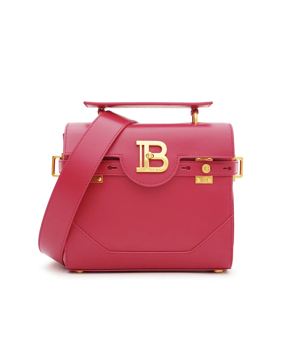 Сумка B-Buzz 23 bag из телячьей кожи Balmain GN1DB526LSLX, розовый цвет • Купить в интернет-магазине Kameron