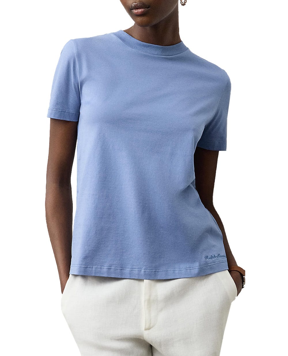 Футболка Ralph Lauren Collection 290965862012, голубой цвет • Купить в интернет-магазине Kameron