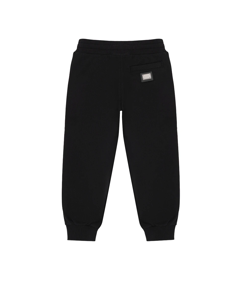 Детские брюки из флиса с логотипом (костюм) Dolce&Gabbana Kids L4JPT0-G7P1V-S, черный цвет • Купить в интернет-магазине Kameron
