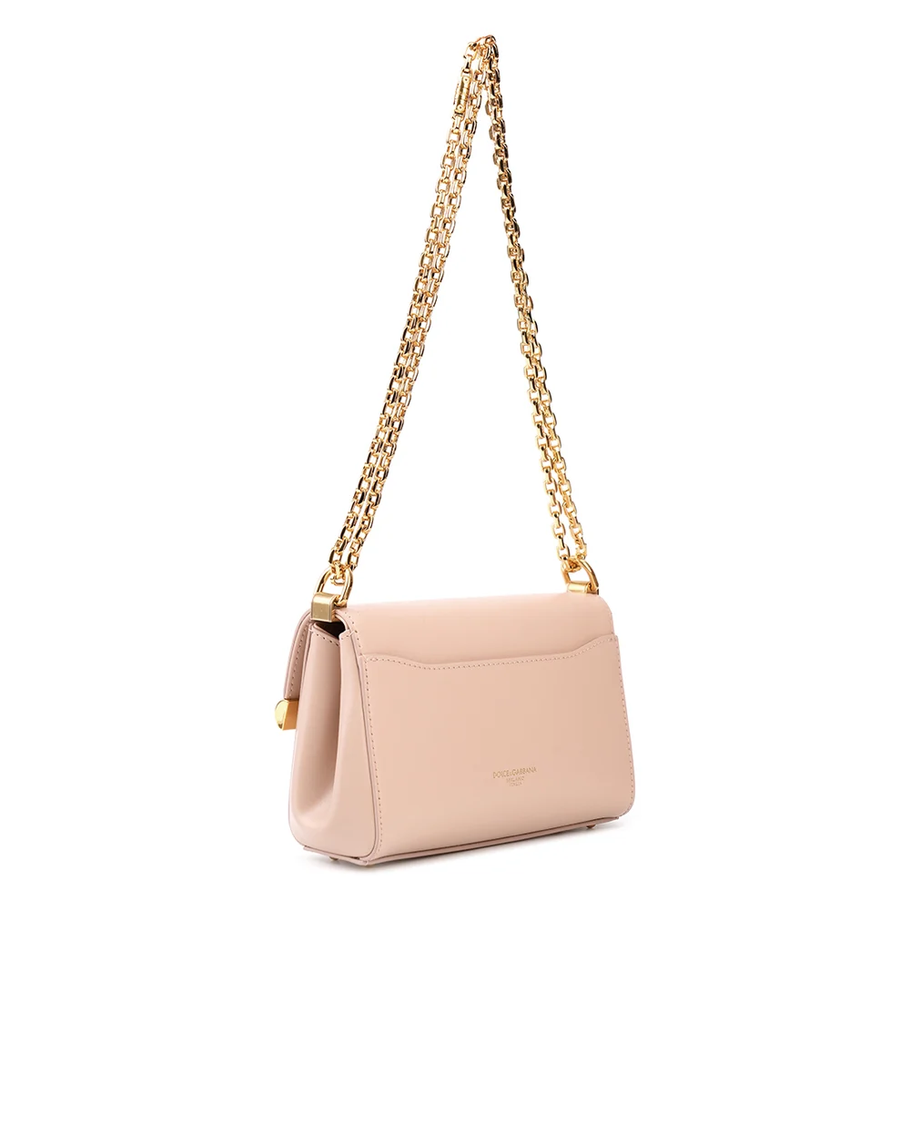 Кожаная сумка Marlene Dolce&Gabbana BB7766-A3G19, пудровый цвет • Купить в интернет-магазине Kameron