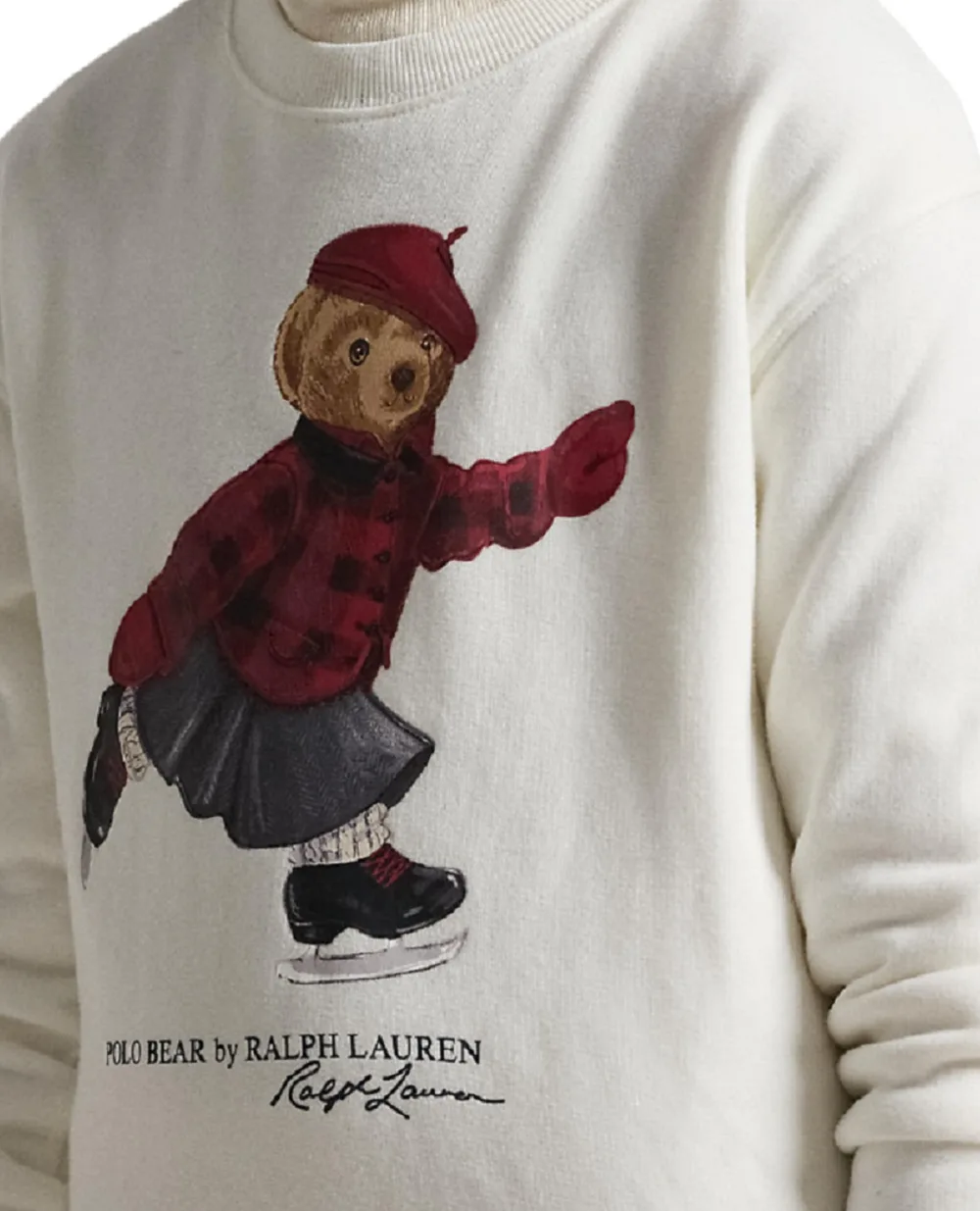 Детское платье флисовое Polo Bear Polo Ralph Lauren Kids 313A99233001, кремовый цвет • Купить в интернет-магазине Kameron